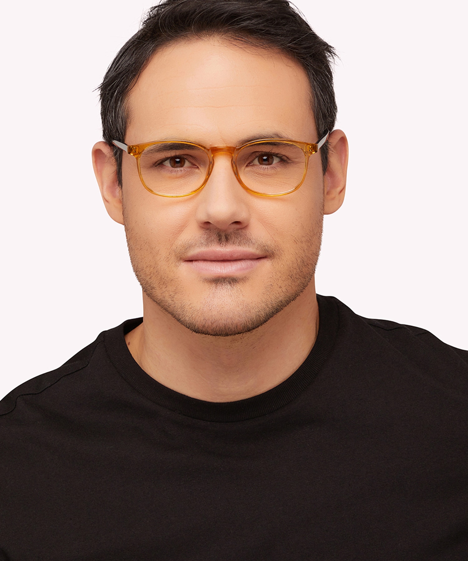 Delaney Yellow Crystal PlasticEyeglass Frames for Men for Glasses Direct