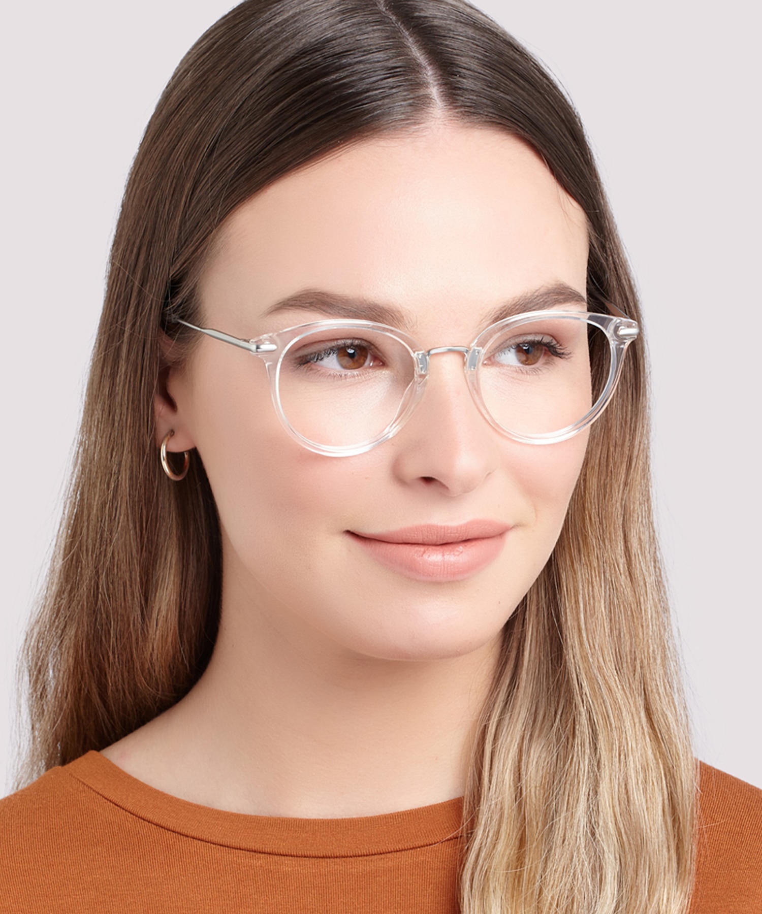 Bow Shiny Crystal & Silver AcetateEyeglass Frames for Women for Glasses Direct