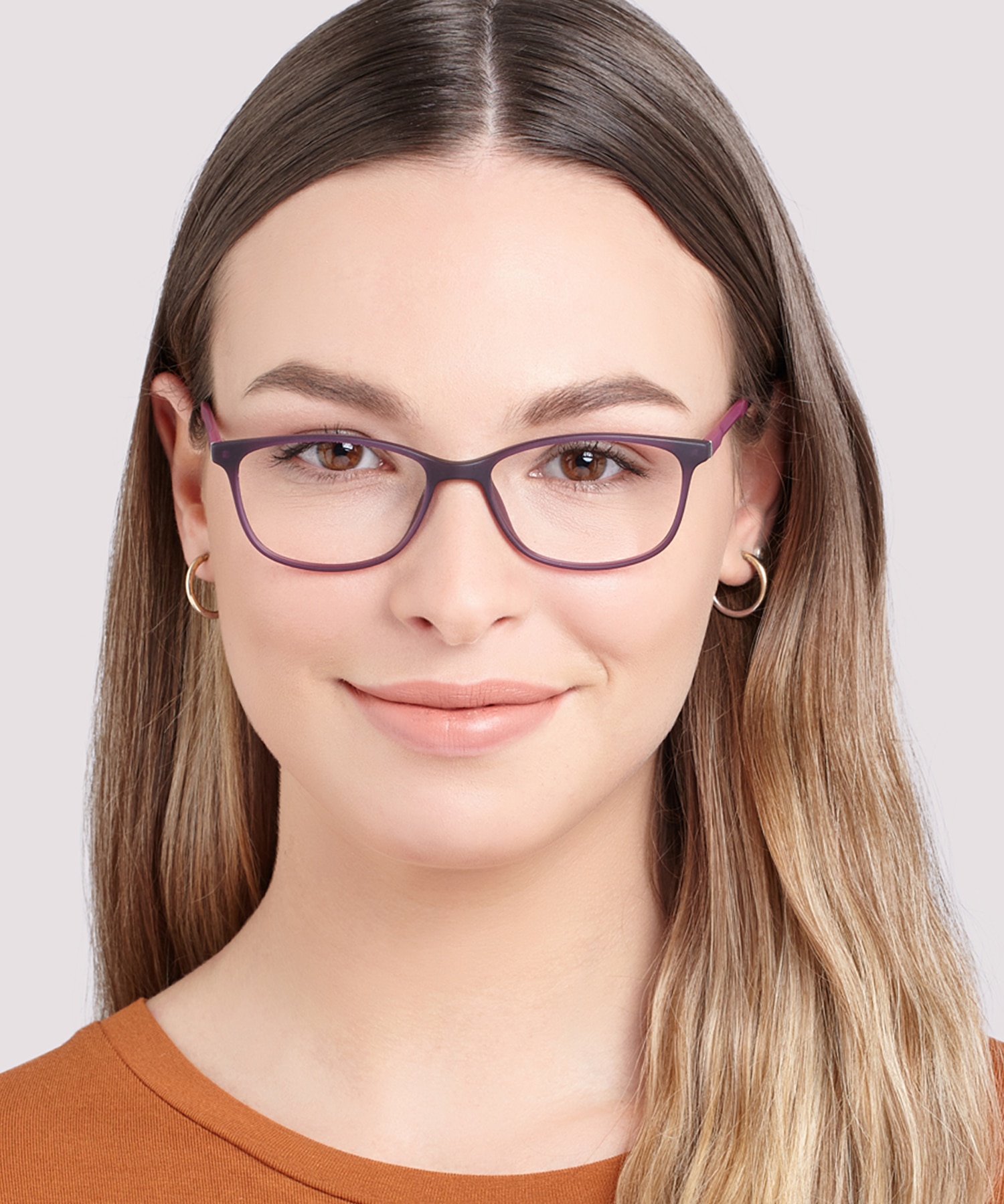 Elaine Purple PlasticEyeglass Frames for Women for Glasses Direct