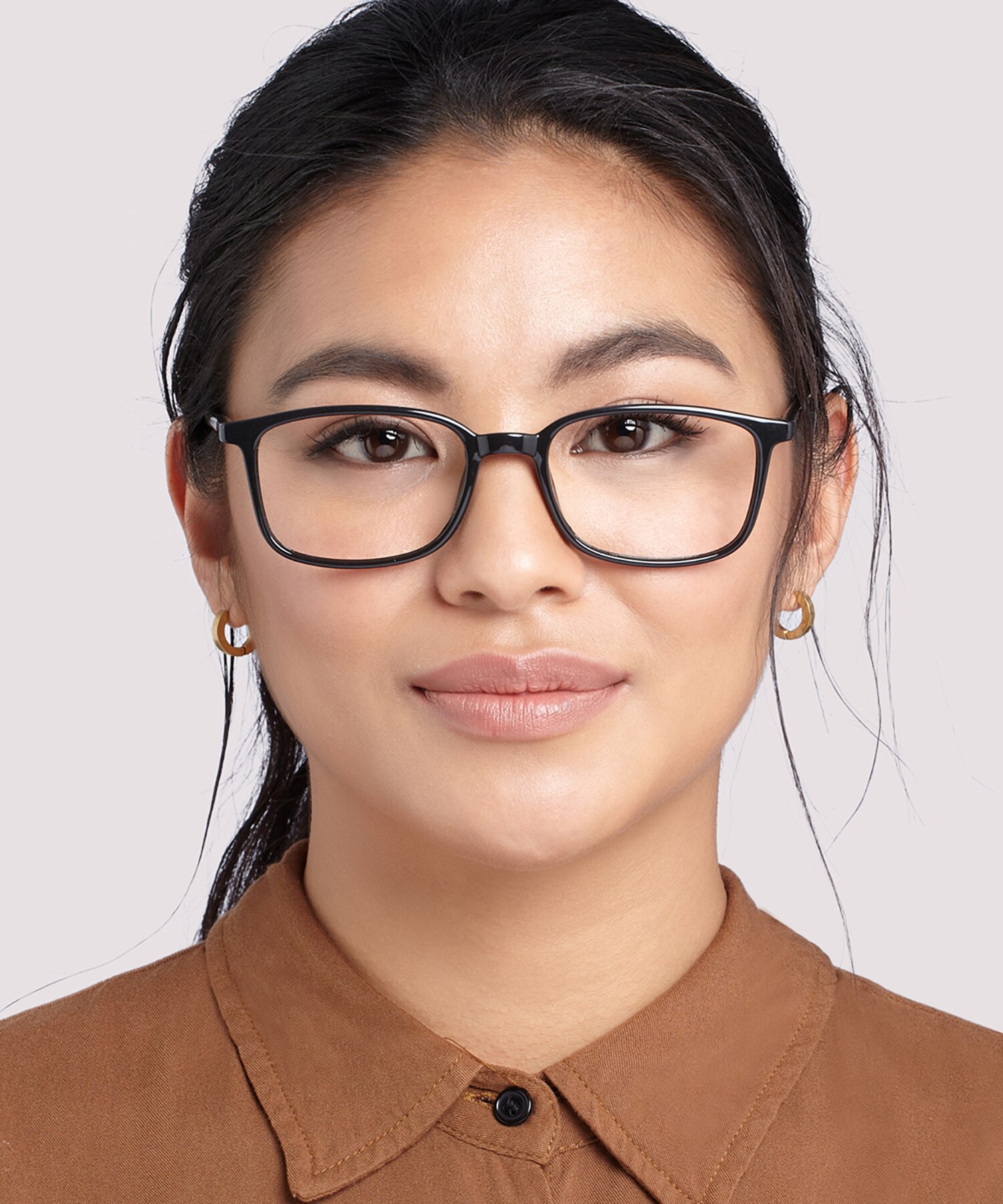 Ashlyn Shiny Black PlasticEyeglass Frames for Women for Glasses Direct