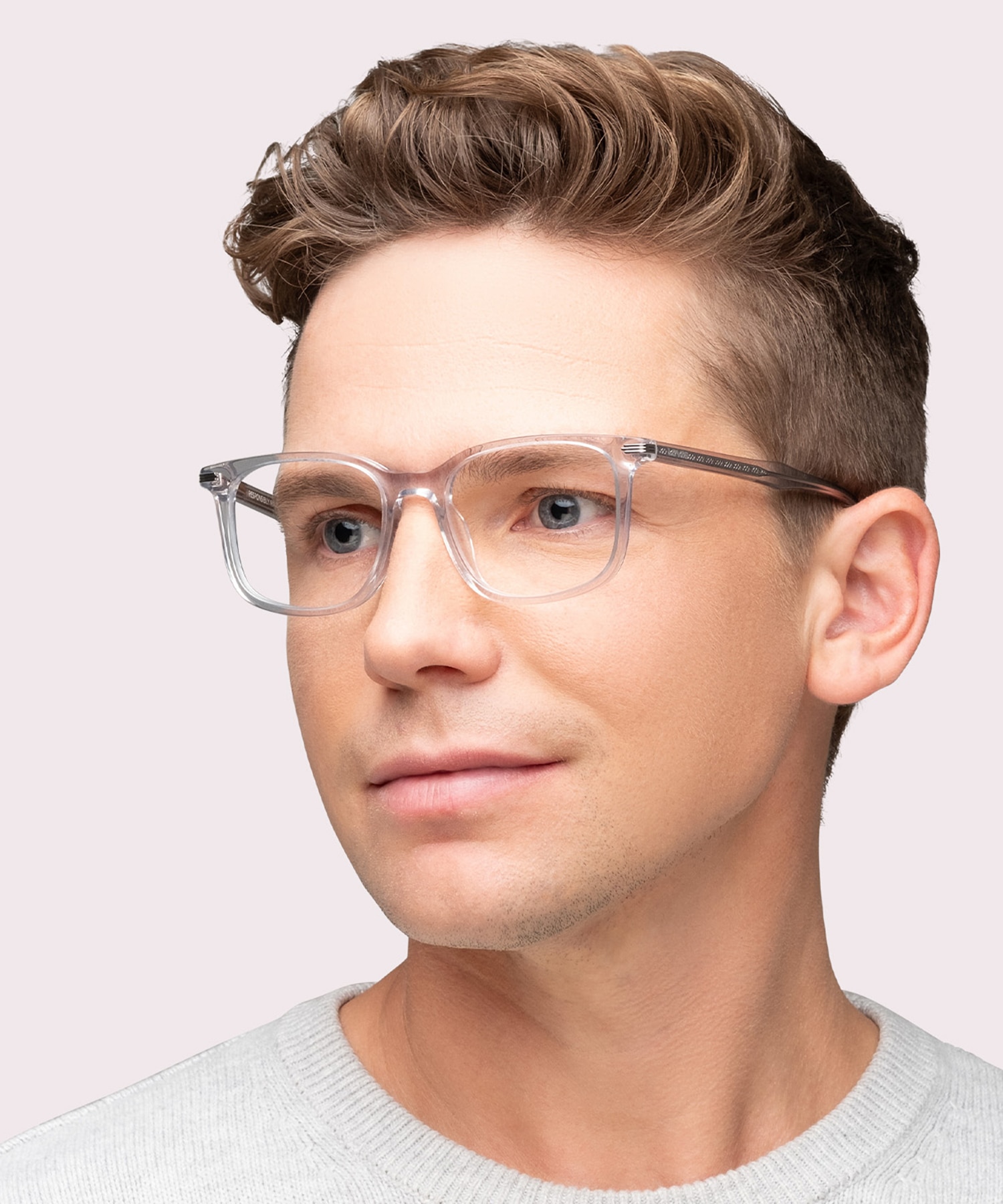 LV 5034 Grey AcetateEyeglass Frames for Men for Glasses Direct