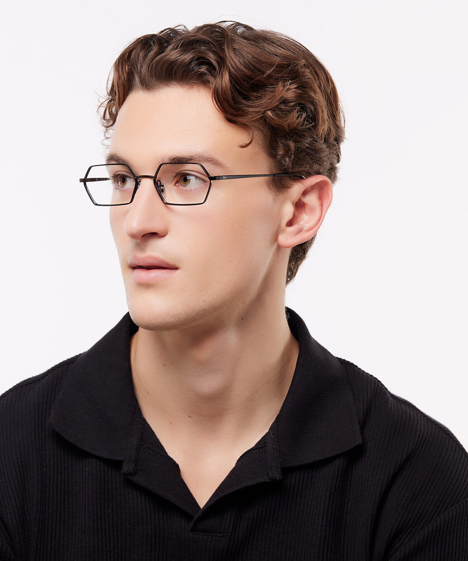 Yevi Optics Black MetalEyeglass Frames for Men for Glasses Direct
