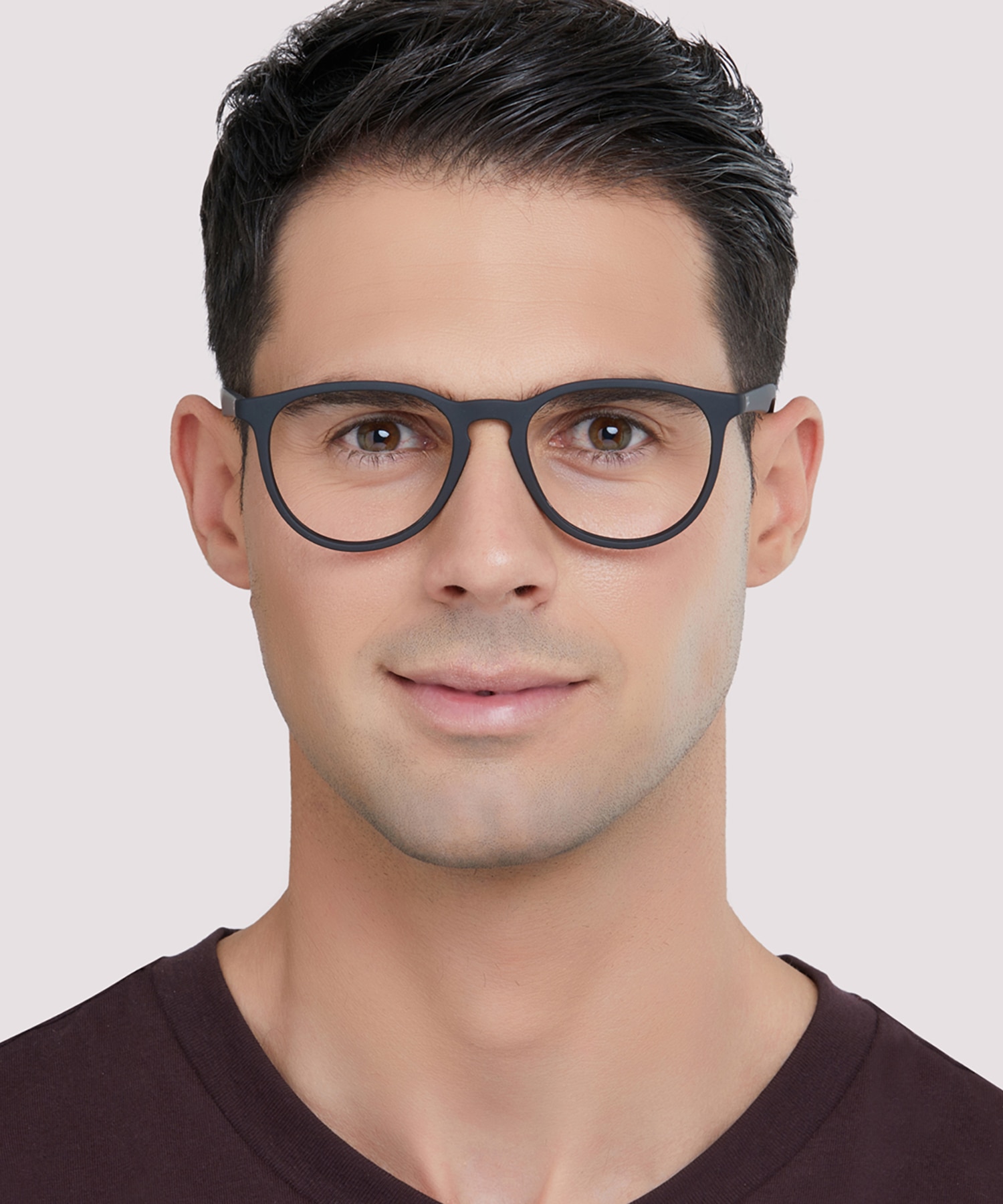 RB7046 Rubber Black PlasticEyeglass Frames for Men for Glasses Direct