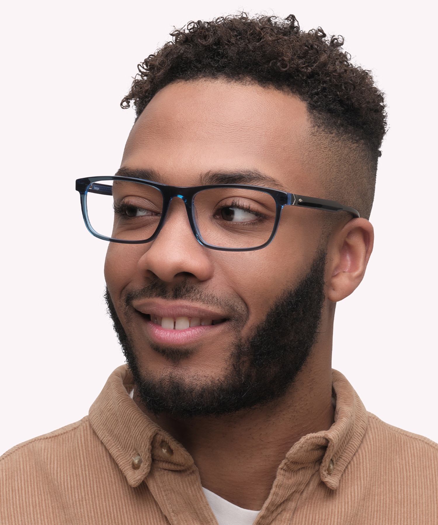 Hudson Bi Layer Dark Blue Crystal AcetateEyeglass Frames for Men for Glasses Direct