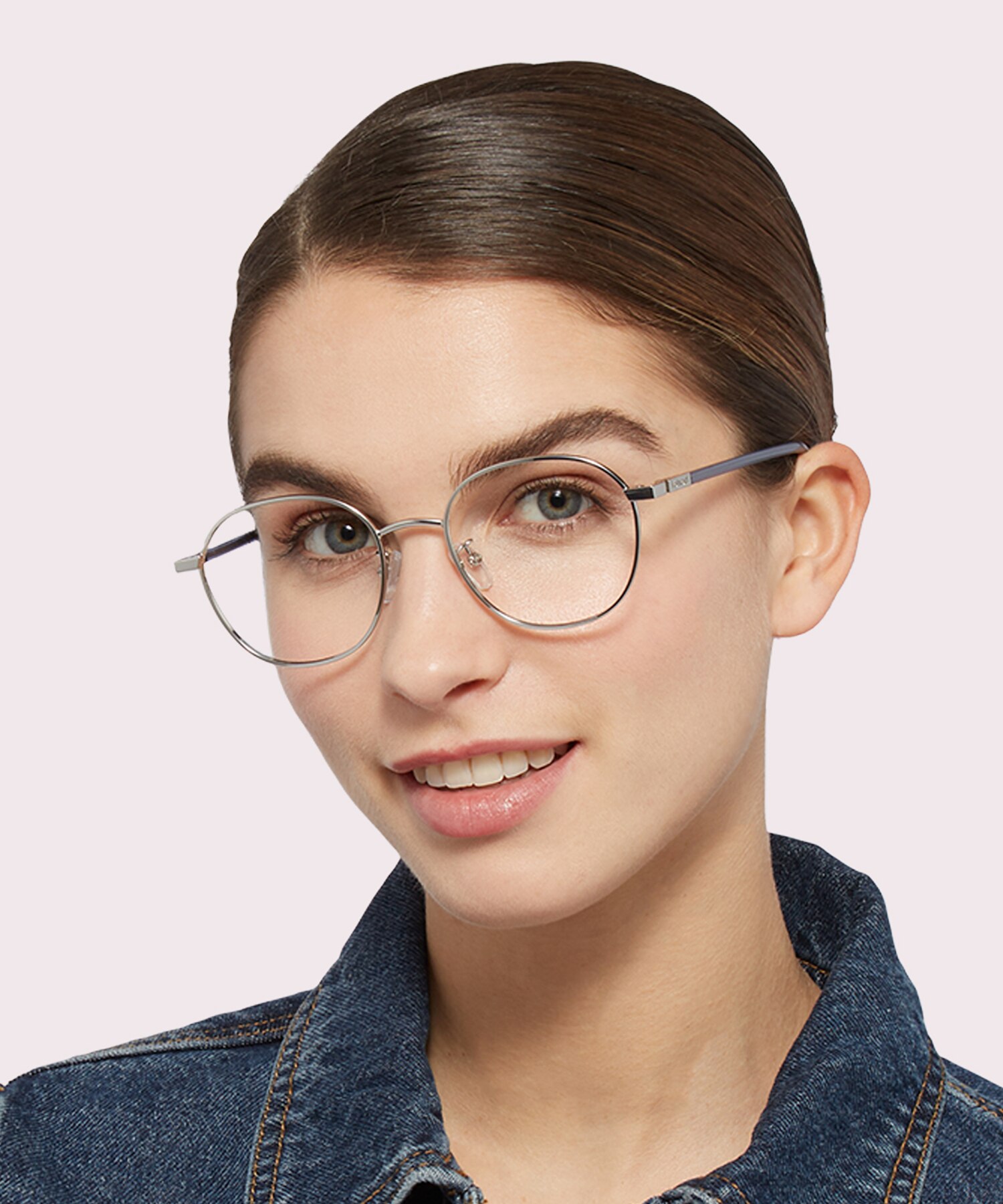 PLD D456/G Silver MetalEyeglass Frames for Women for Glasses Direct