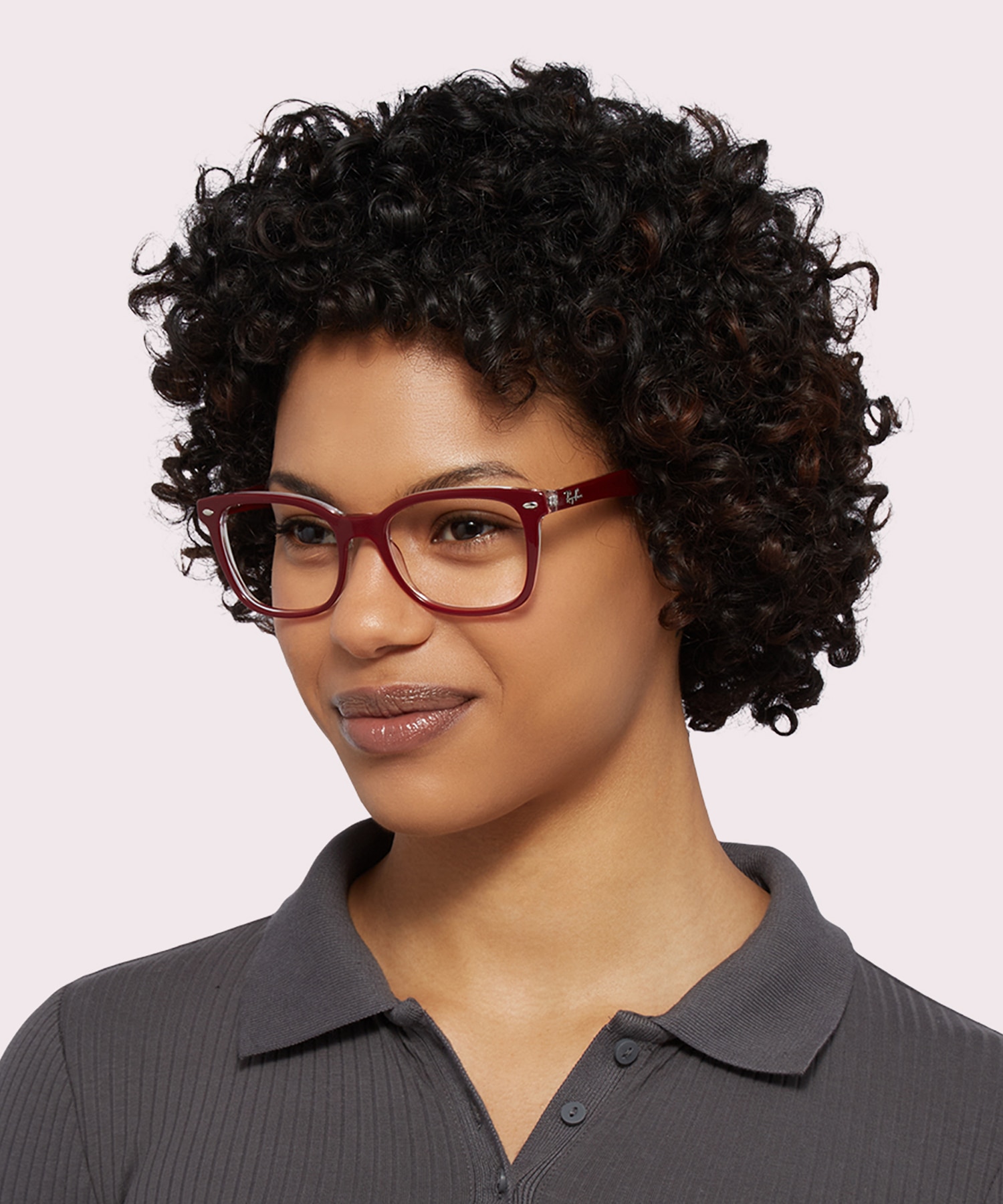 RB5285 Bordeaux On Transparent AcetateEyeglass Frames for Women for Glasses Direct