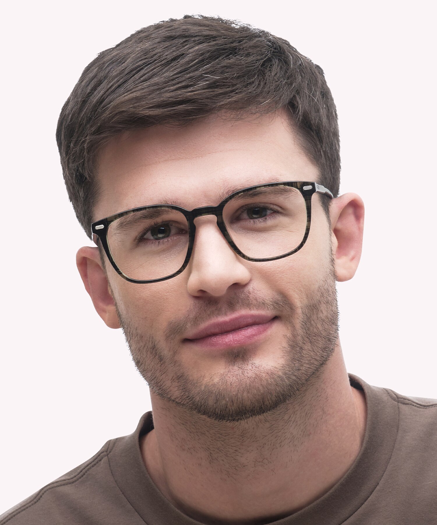 Harlesden Crystal Green Tartan AcetateEyeglass Frames for Men for Glasses Direct