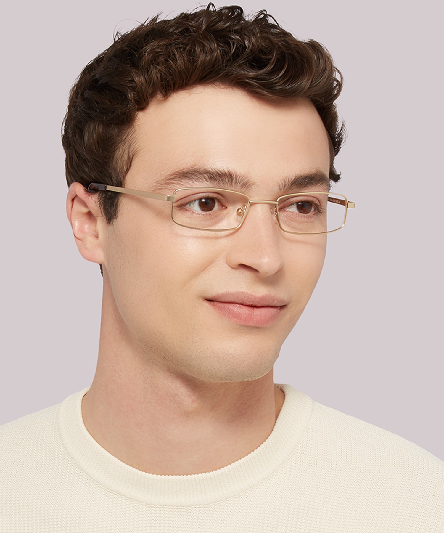 Gordan Matte Gold MetalEyeglass Frames for Men for Glasses Direct