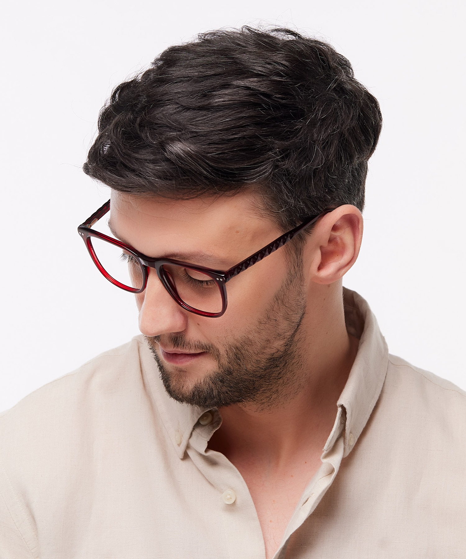 Elsie Milky Burgundy AcetateEyeglass Frames for Men for Glasses Direct