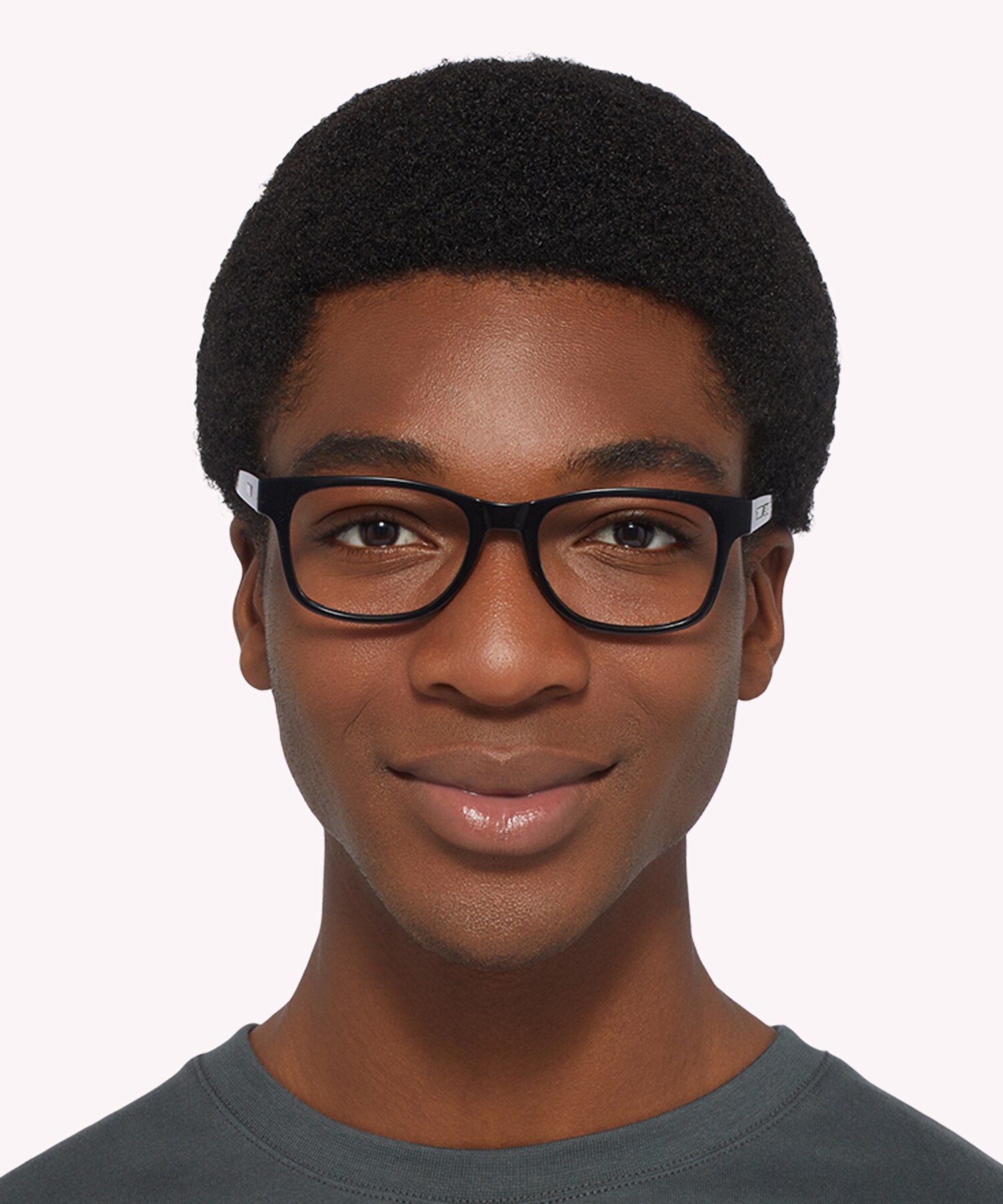 TJ 0079 Black PlasticEyeglass Frames for Men for Glasses Direct