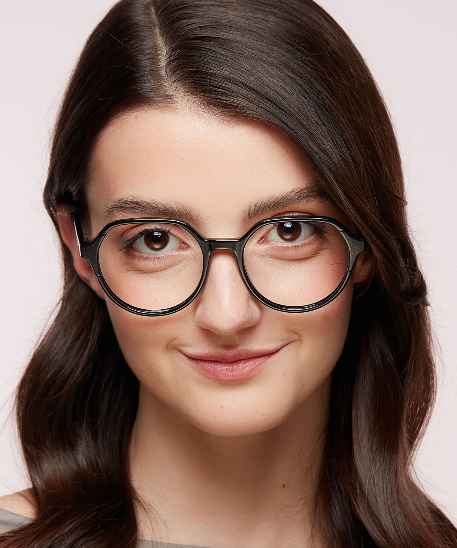 LV 1055 Black PlasticEyeglass Frames for Women for Glasses Direct