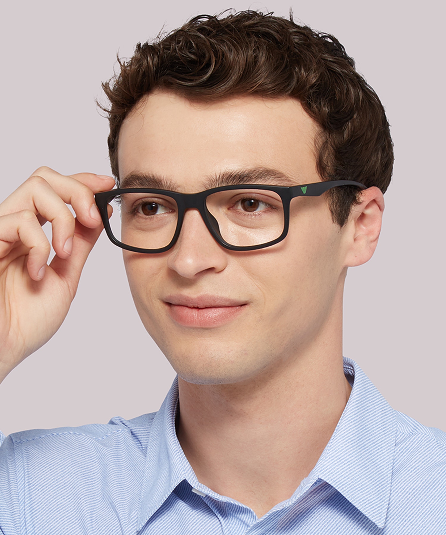 EA3209U Matte Black PlasticEyeglass Frames for Men for Glasses Direct