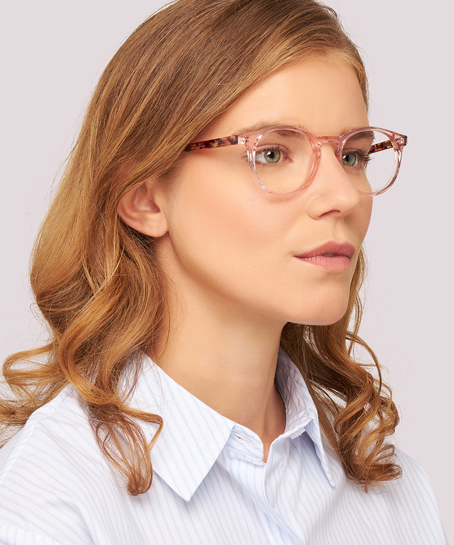 Deon Crystal Pink PlasticEyeglass Frames for Women for Glasses Direct