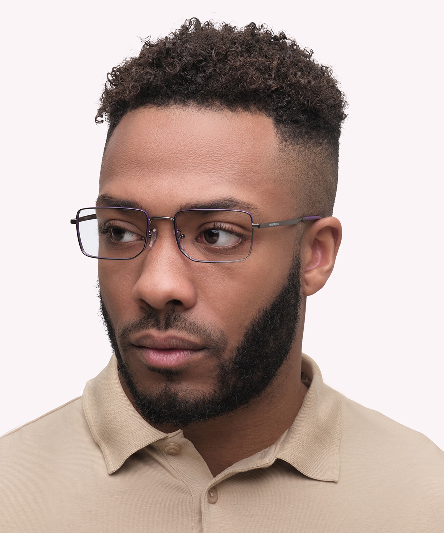 EA1153 Matte Gunmetal MetalEyeglass Frames for Men for Glasses Direct