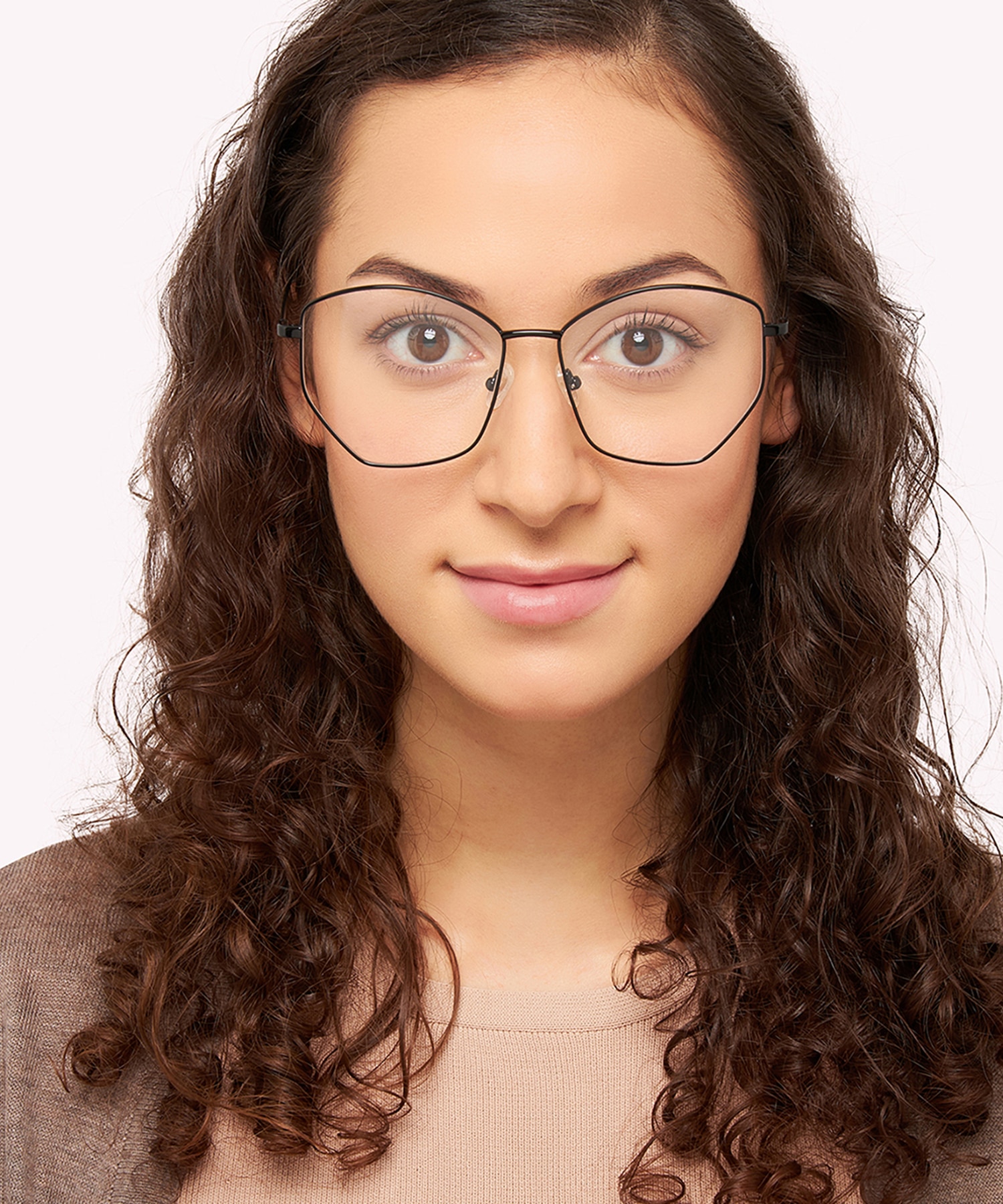 Eliza Shiny Black MetalEyeglass Frames for Women for Glasses Direct