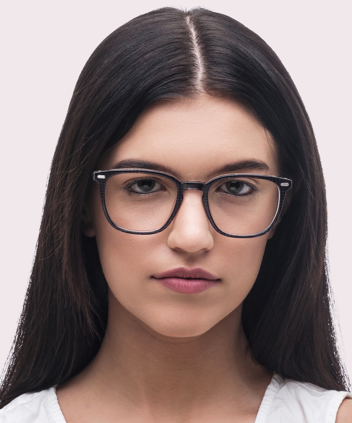 Harlesden Crystal Blue Tartan AcetateEyeglass Frames for Women for Glasses Direct