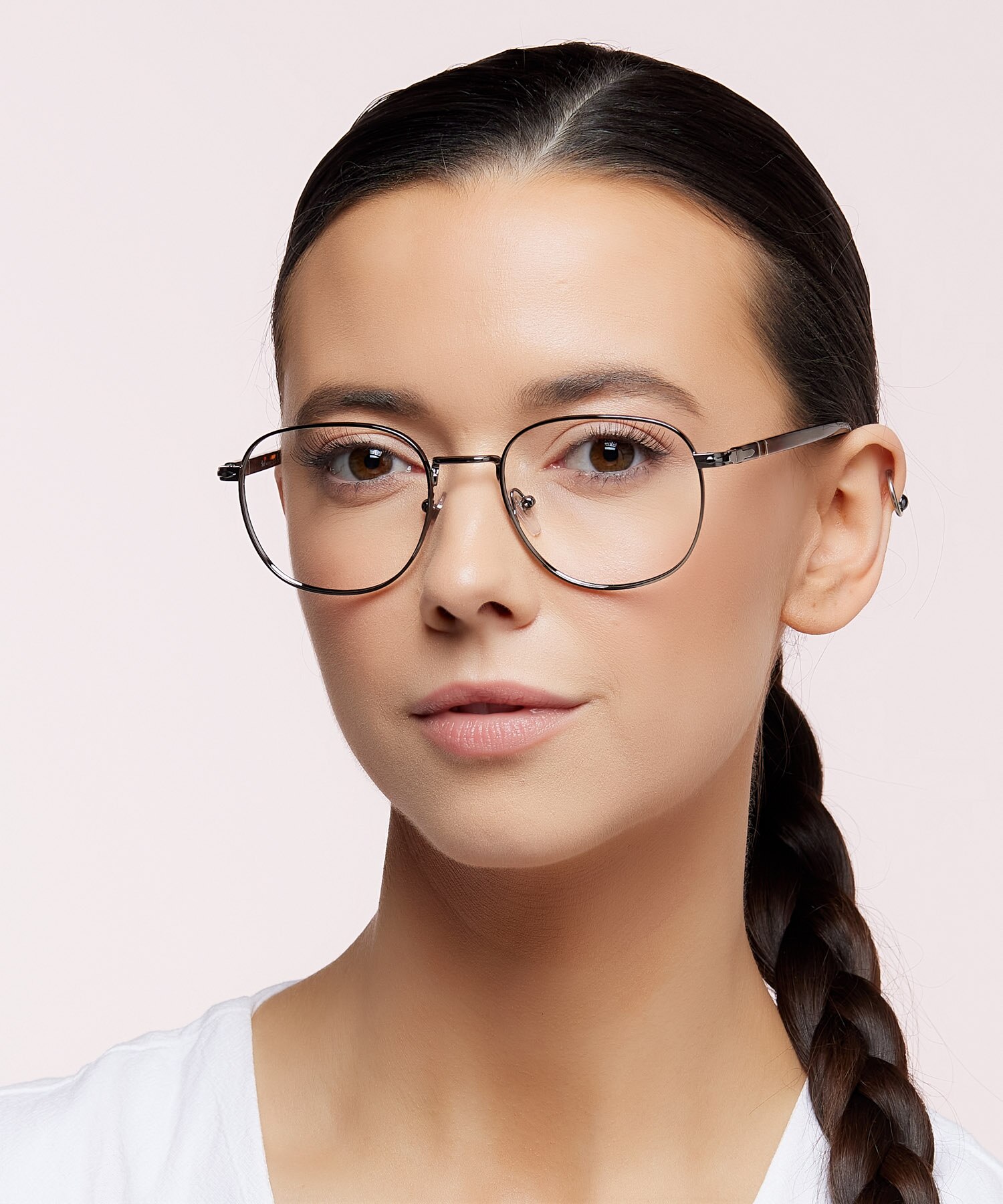 PO1007V Gunmetal MetalEyeglass Frames for Women for Glasses Direct