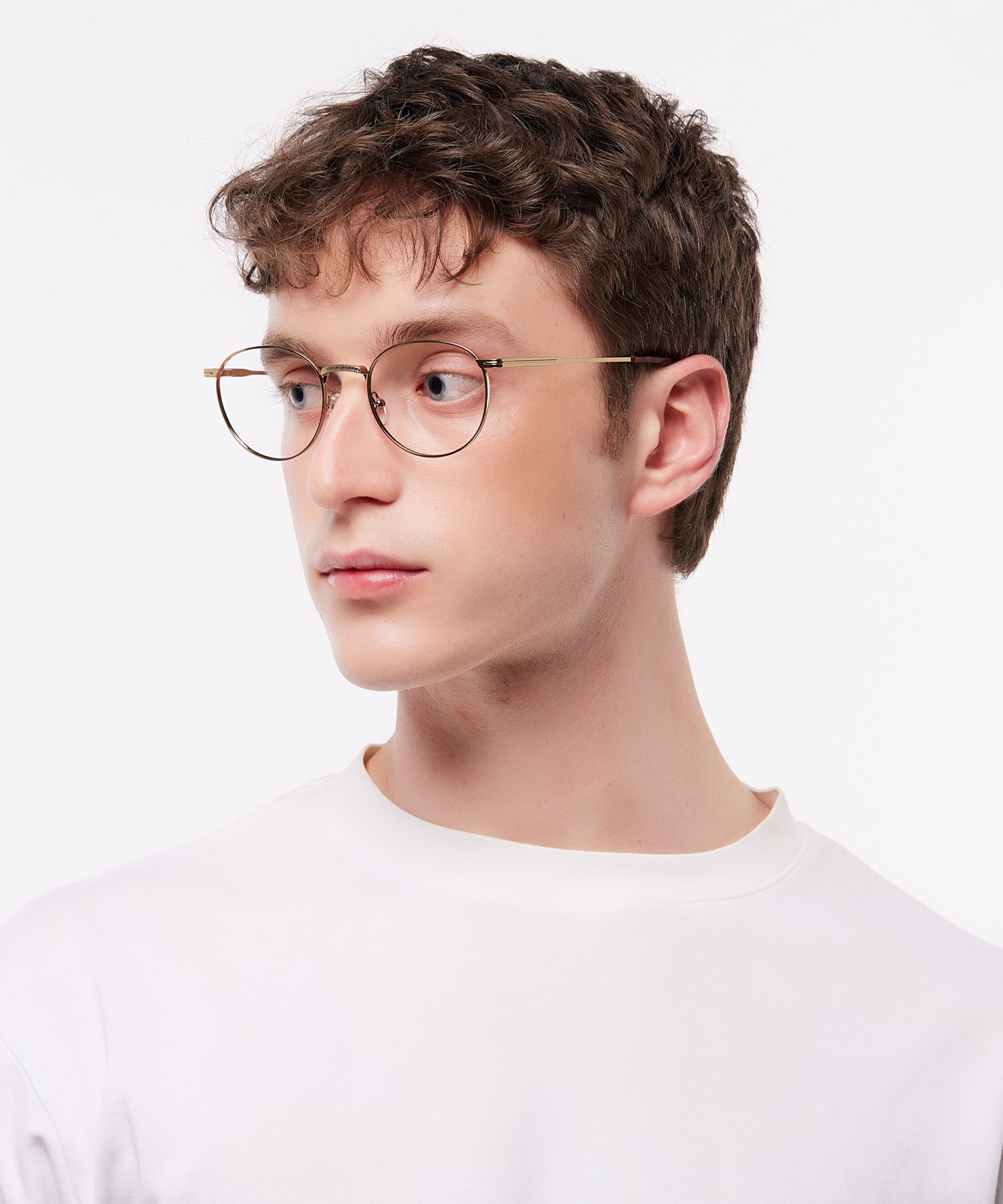 Kentish Shiny Gold MetalEyeglass Frames for Men for Glasses Direct