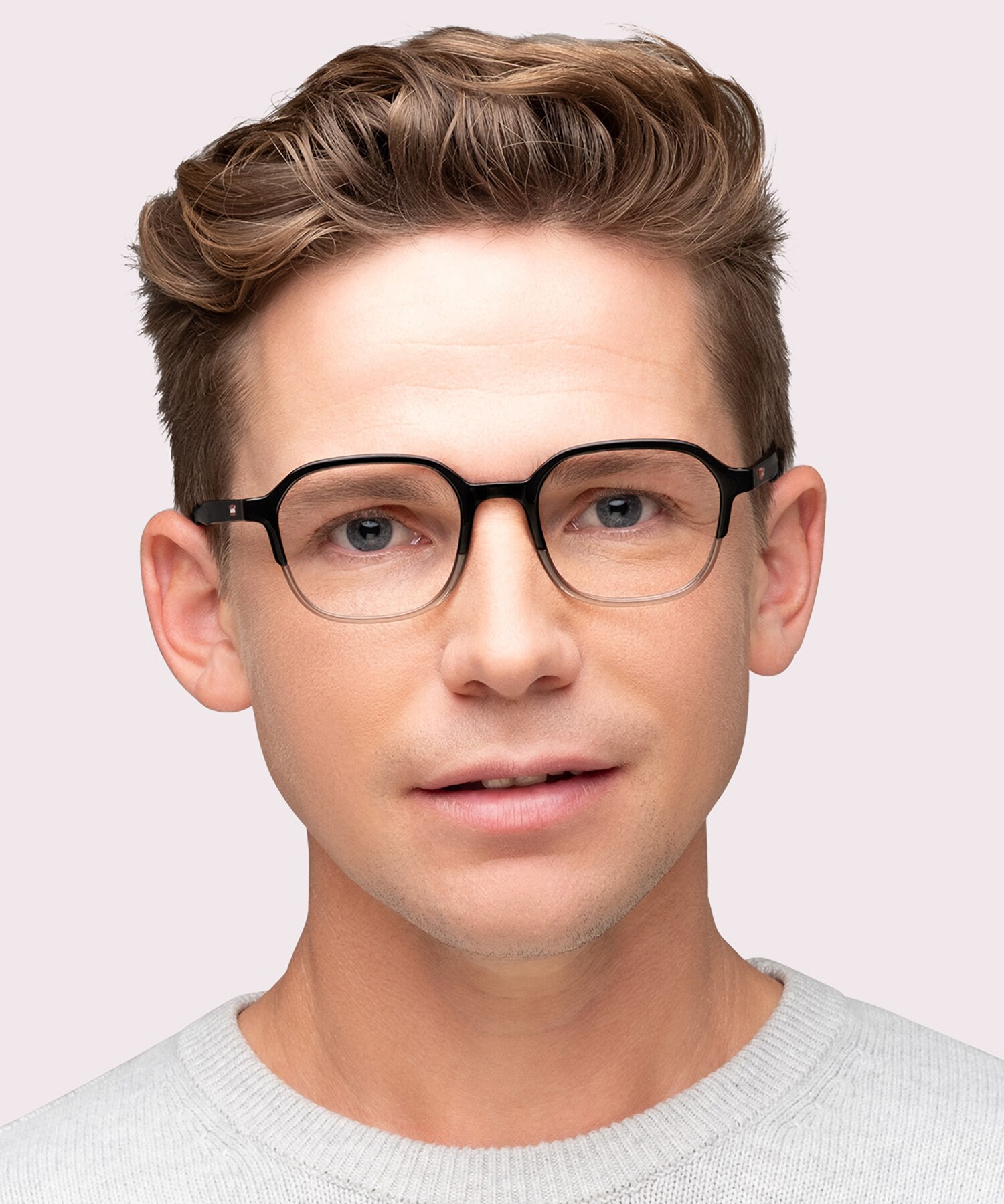 LV 5043 Black Grey PlasticEyeglass Frames for Men for Glasses Direct