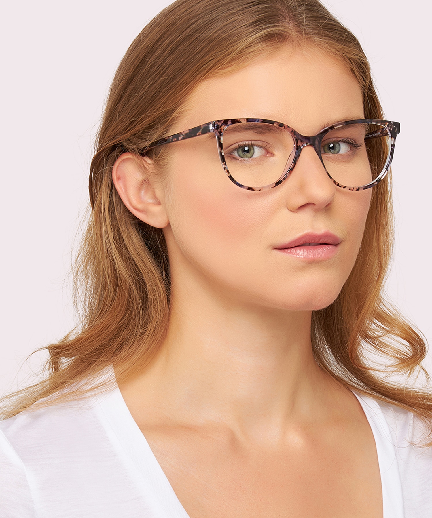 Darcey Crystal & Flowers Mauve AcetateEyeglass Frames for Women for Glasses Direct