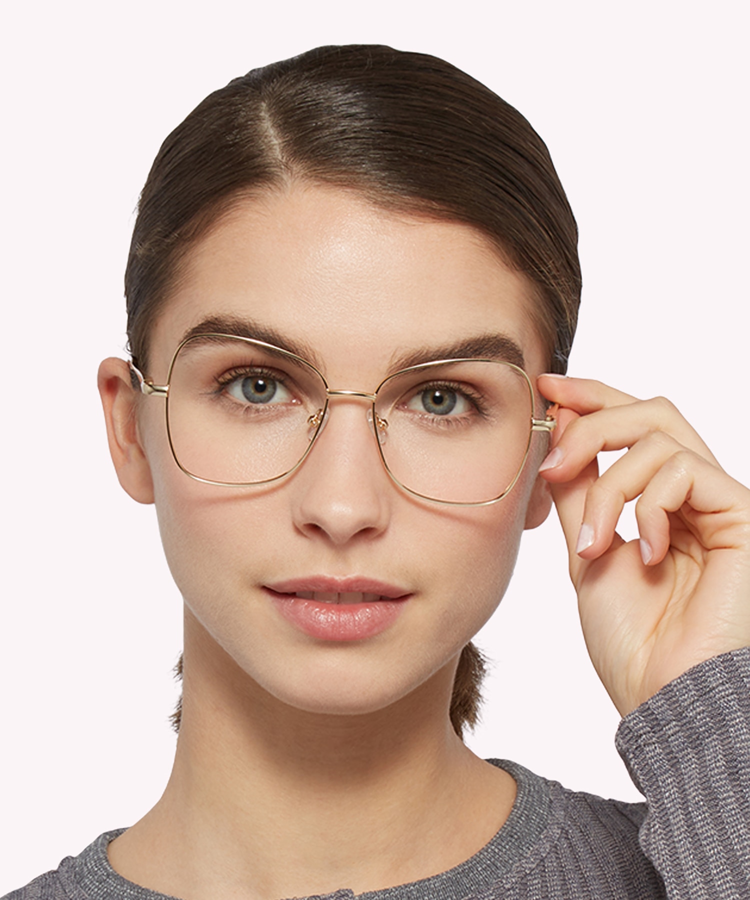 Geri Shiny Gold MetalEyeglass Frames for Women for Glasses Direct