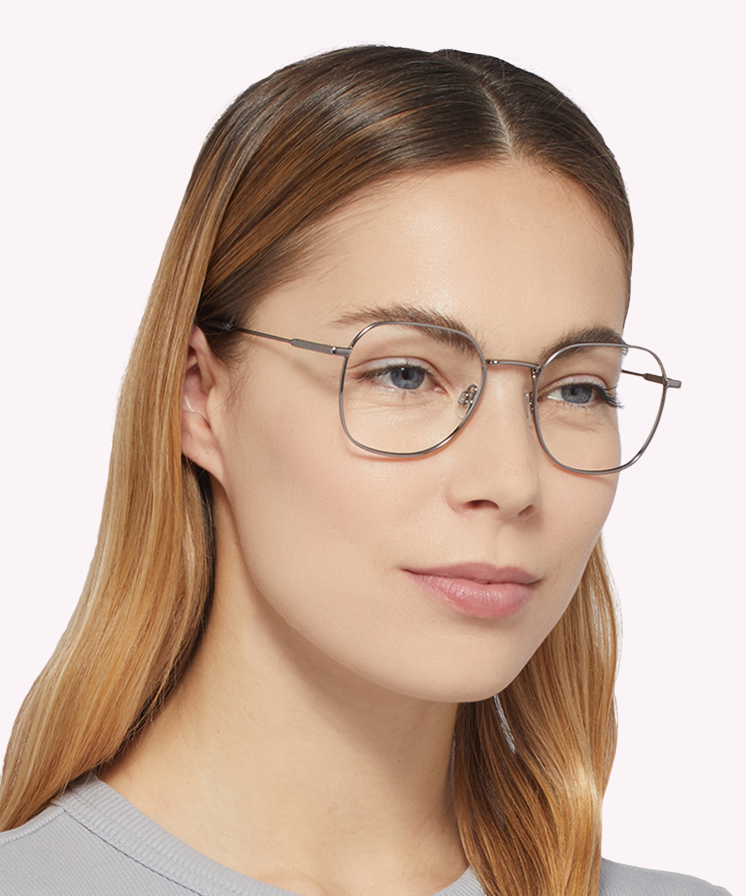 TJ 0091 Silver MetalEyeglass Frames for Women for Glasses Direct