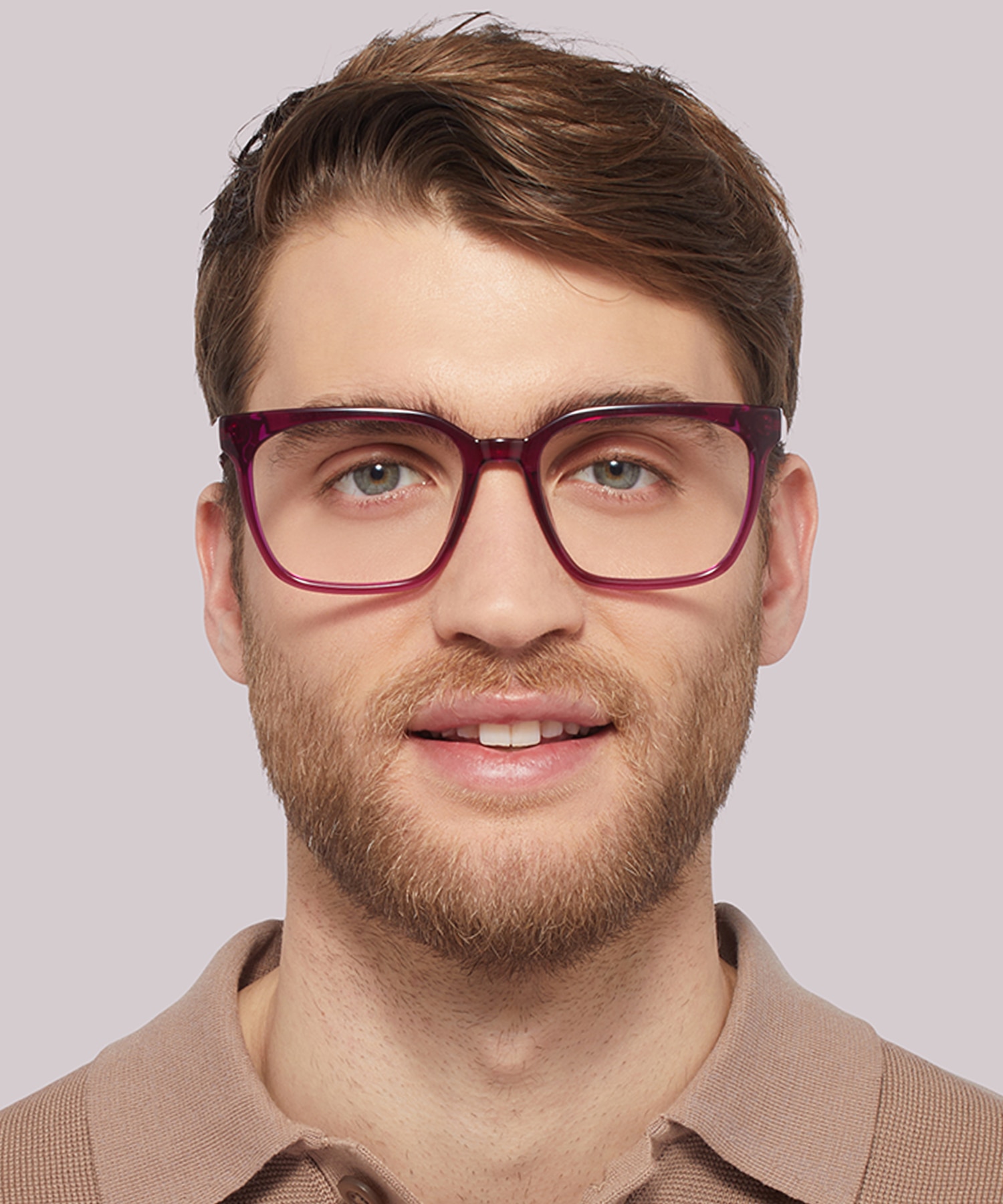 Gian Crystal Pink PlasticEyeglass Frames for Men for Glasses Direct
