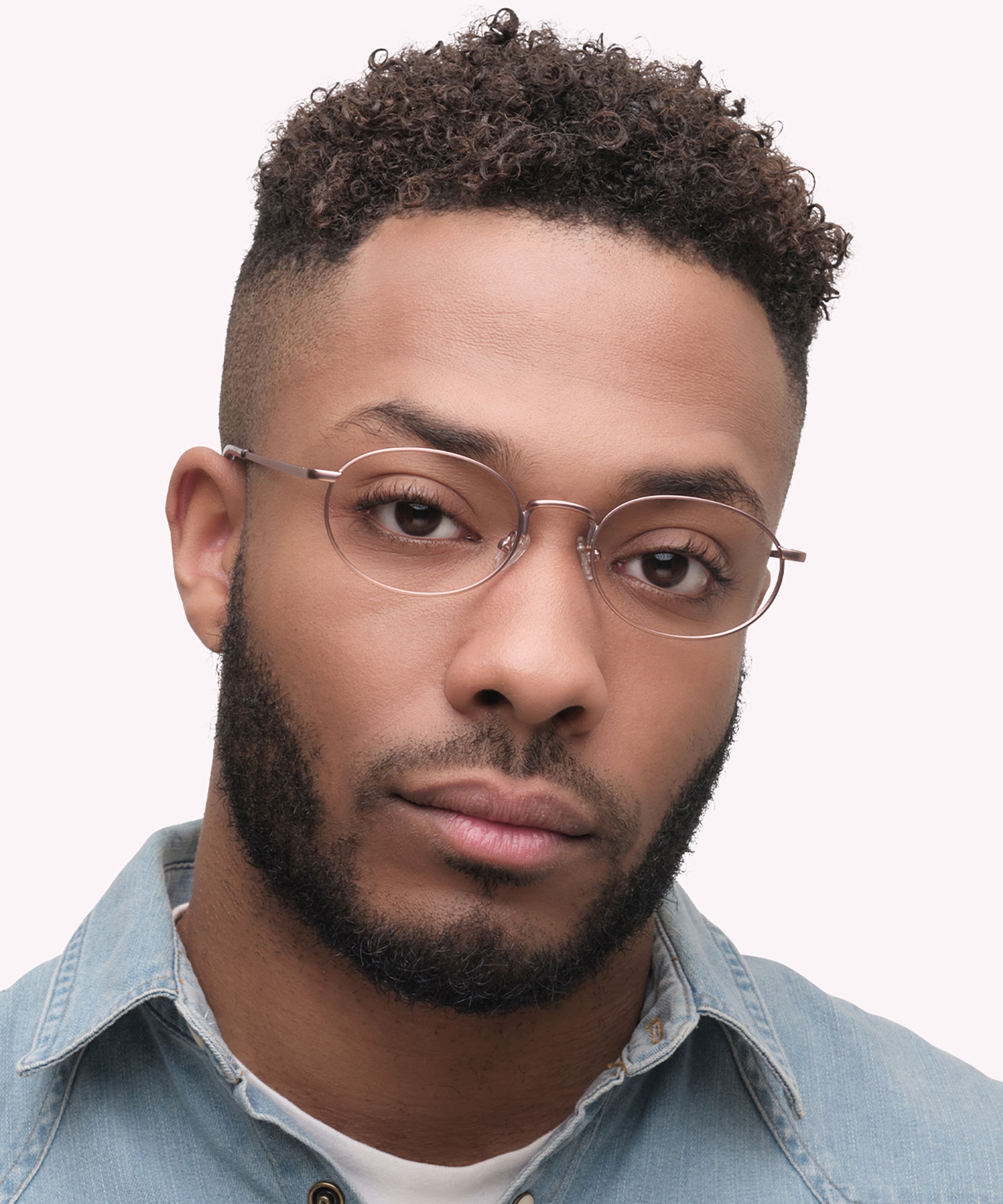 Hawkins Matte Rose Gold MetalEyeglass Frames for Men for Glasses Direct