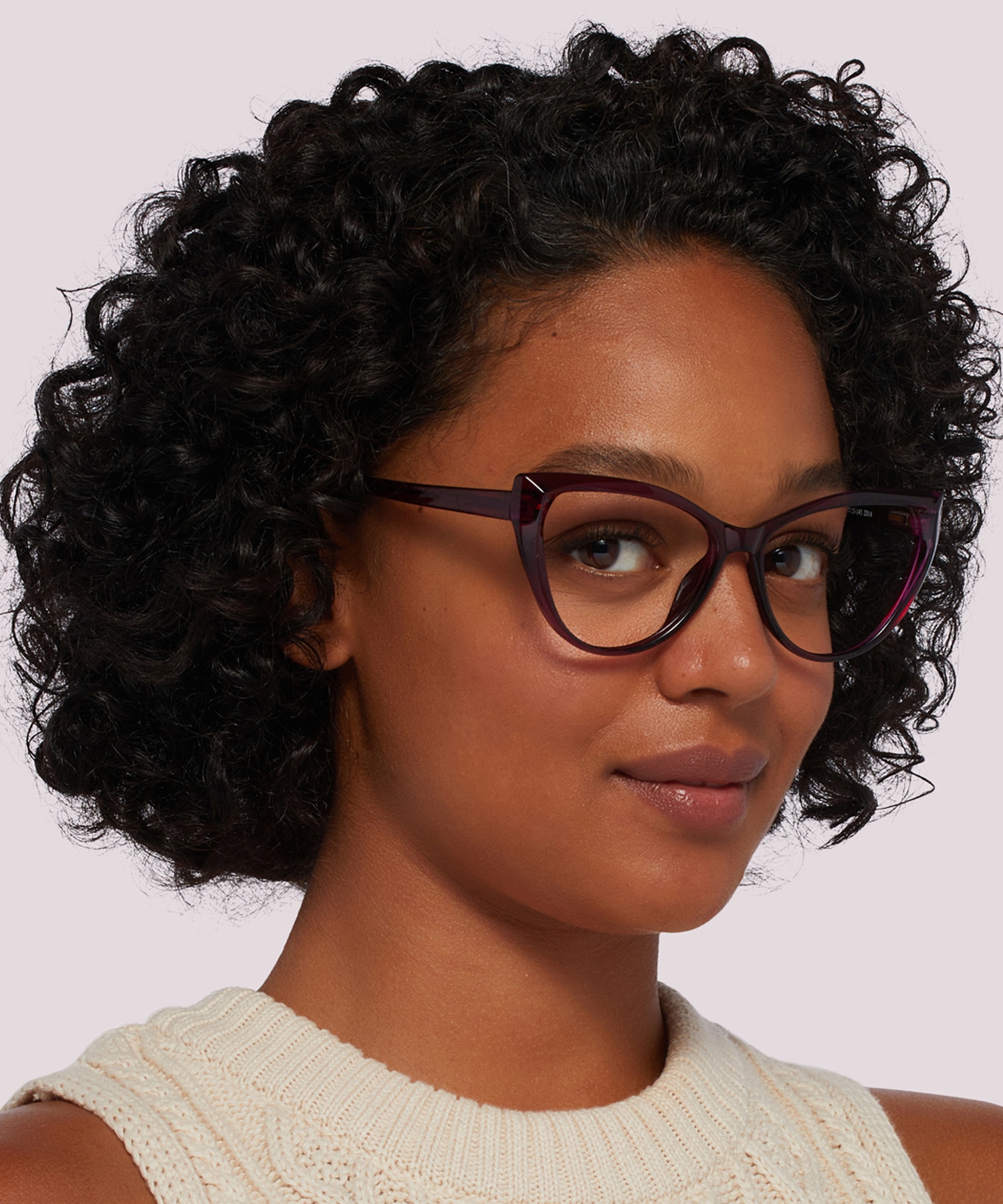 Freya Crystal & Purple PlasticEyeglass Frames for Women for Glasses Direct