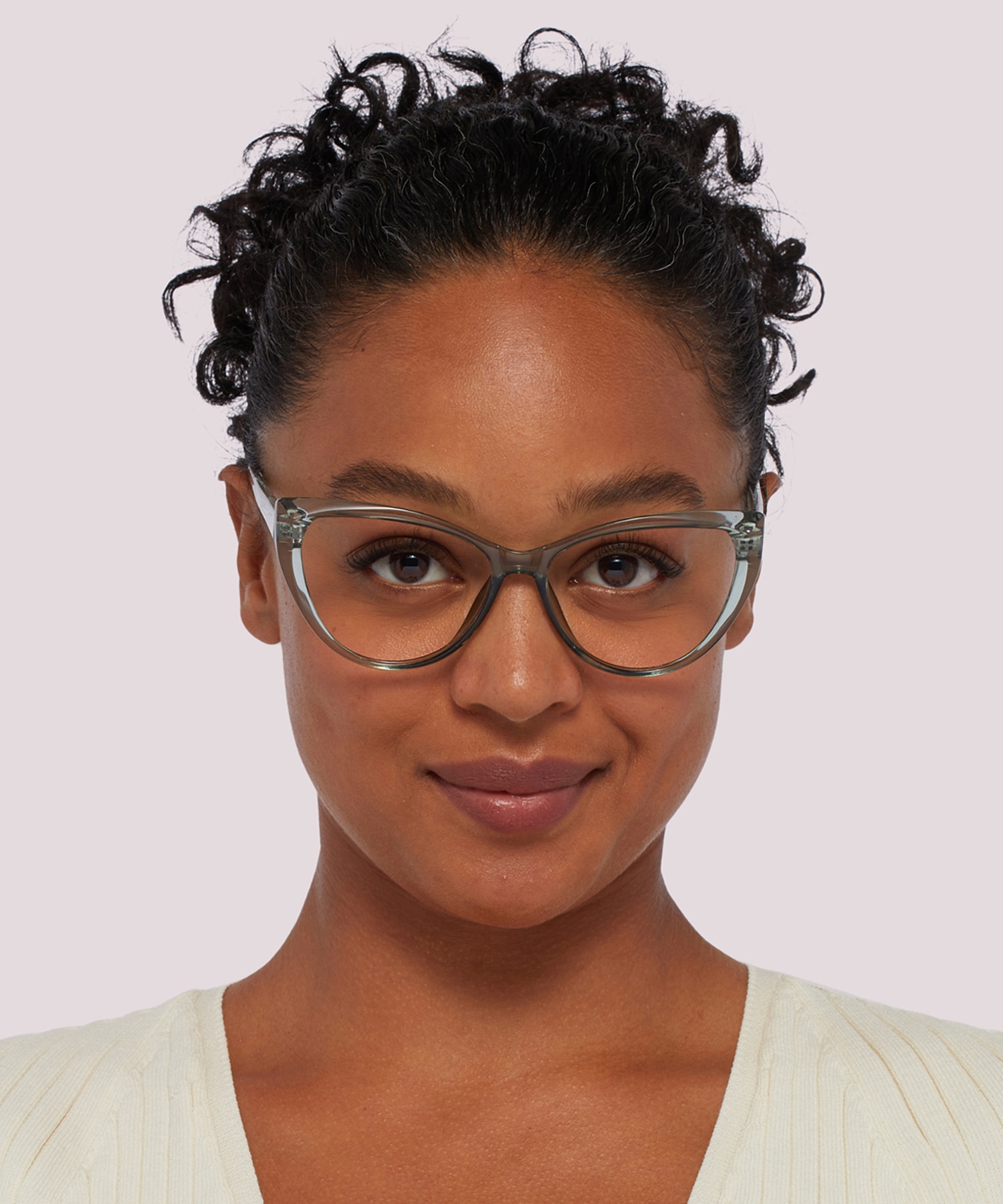 Freya Crystal & Light Green PlasticEyeglass Frames for Women for Glasses Direct
