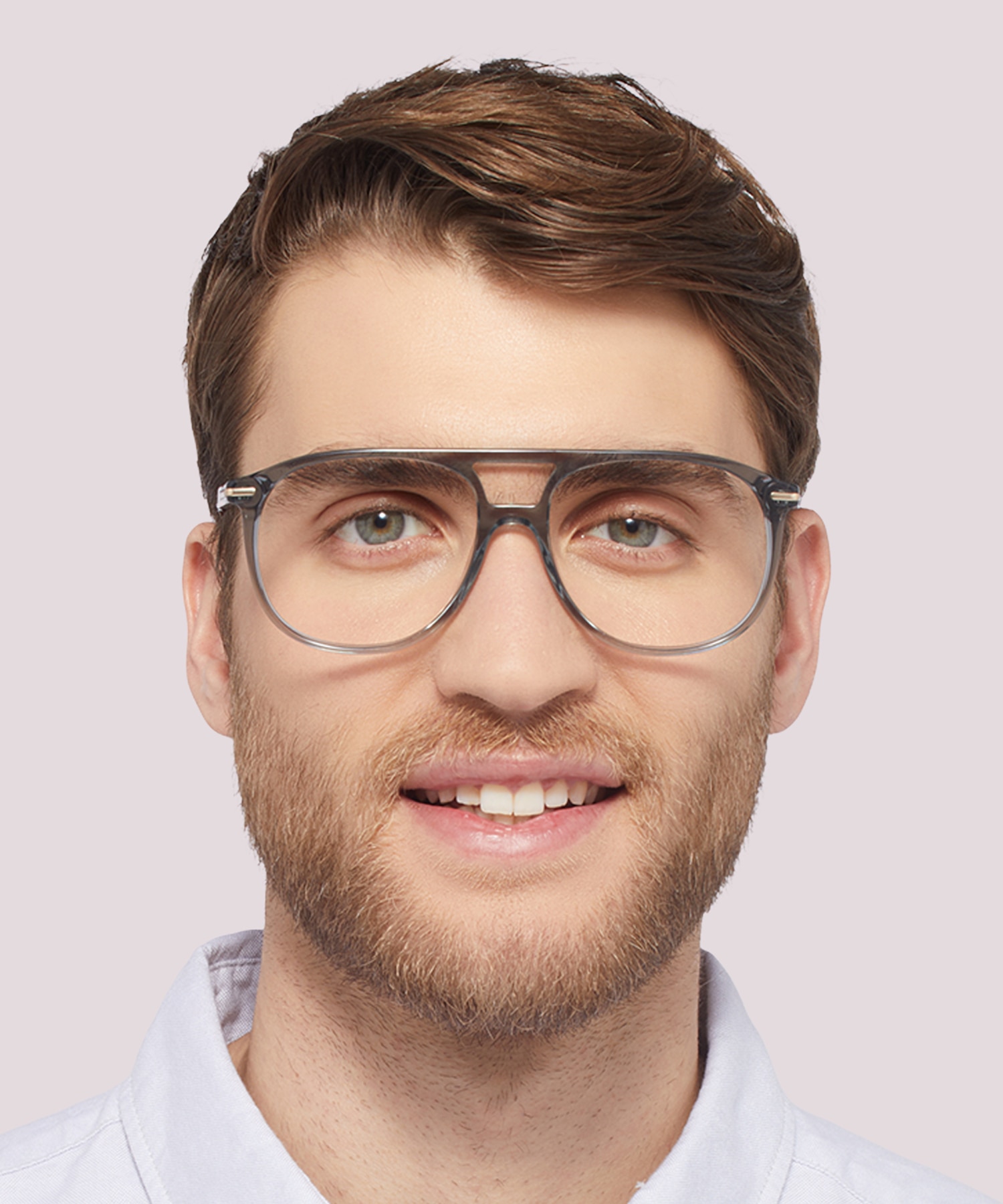 Gants Crystal Grey & Green AcetateEyeglass Frames for Men for Glasses Direct