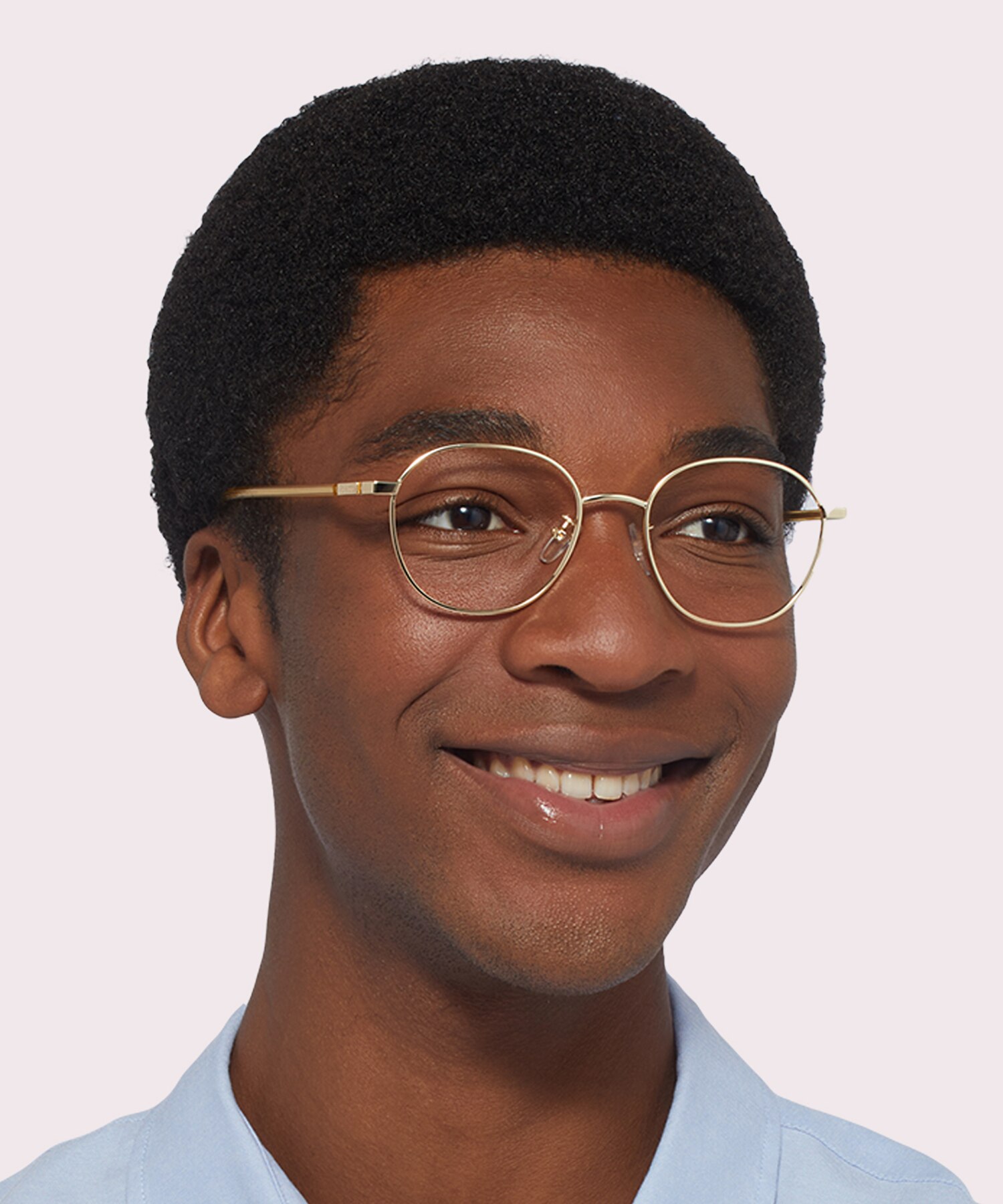 PLD D456/G Gold Shiny MetalEyeglass Frames for Men for Glasses Direct