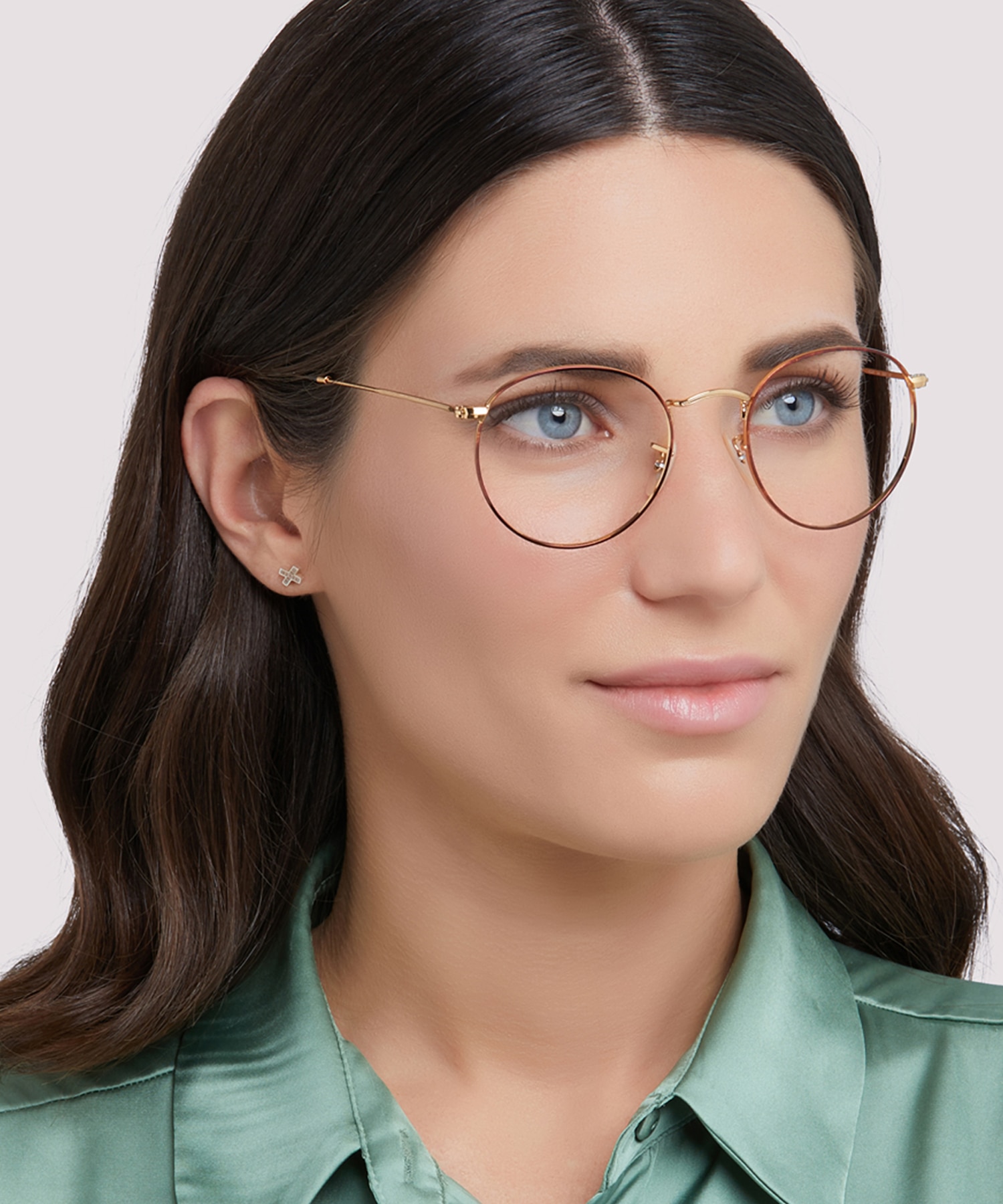 RB3447V Havana On Gold MetalSunglass Frames for Women for Glasses Direct