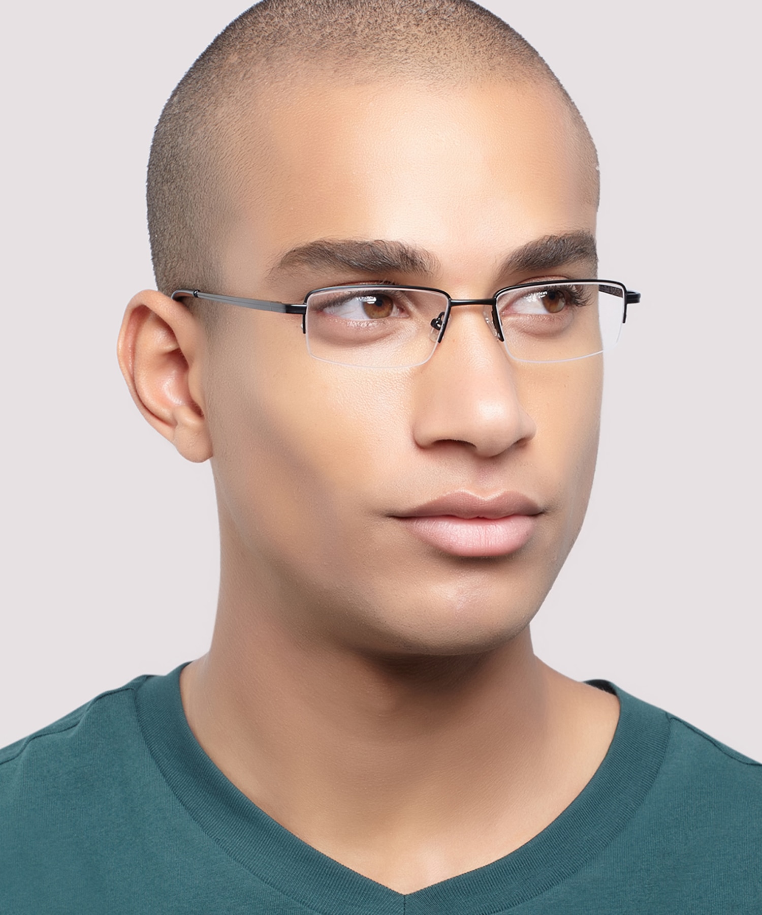 Erin Matte Black MetalSunglass Frames for Men for Glasses Direct