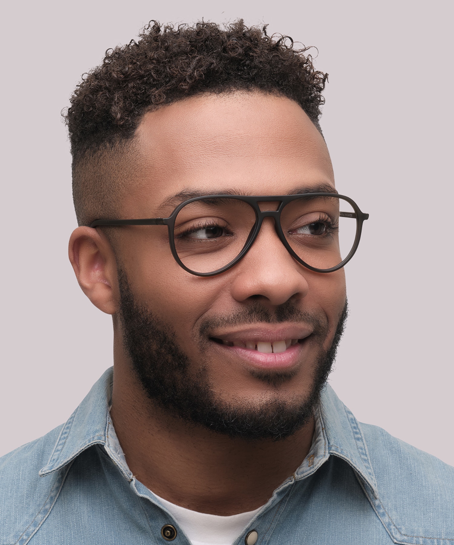 Harquin Matte Crystal Khaki PlasticSunglass Frames for Men for Glasses Direct