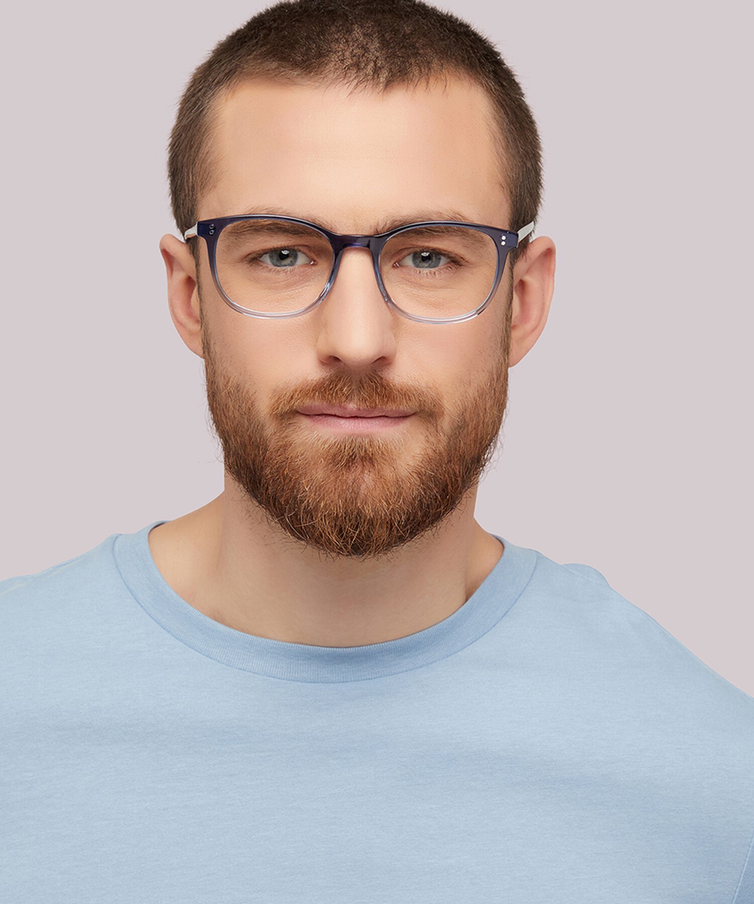 Donnie Shiny Gradient Blue AcetateEyeglass Frames for Men for Glasses Direct