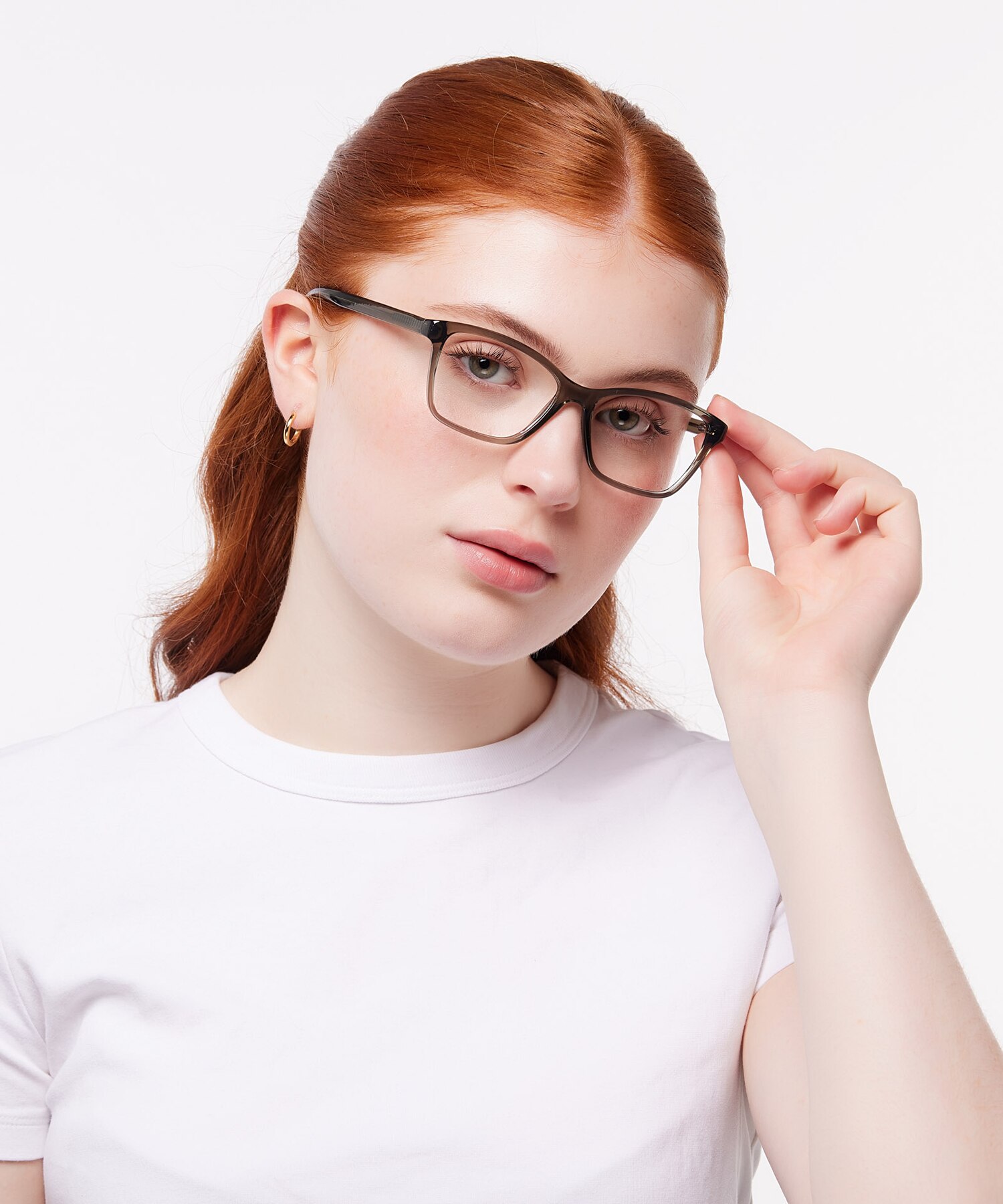 Kara Crystal Grey PlasticEyeglass Frames for Women for Glasses Direct