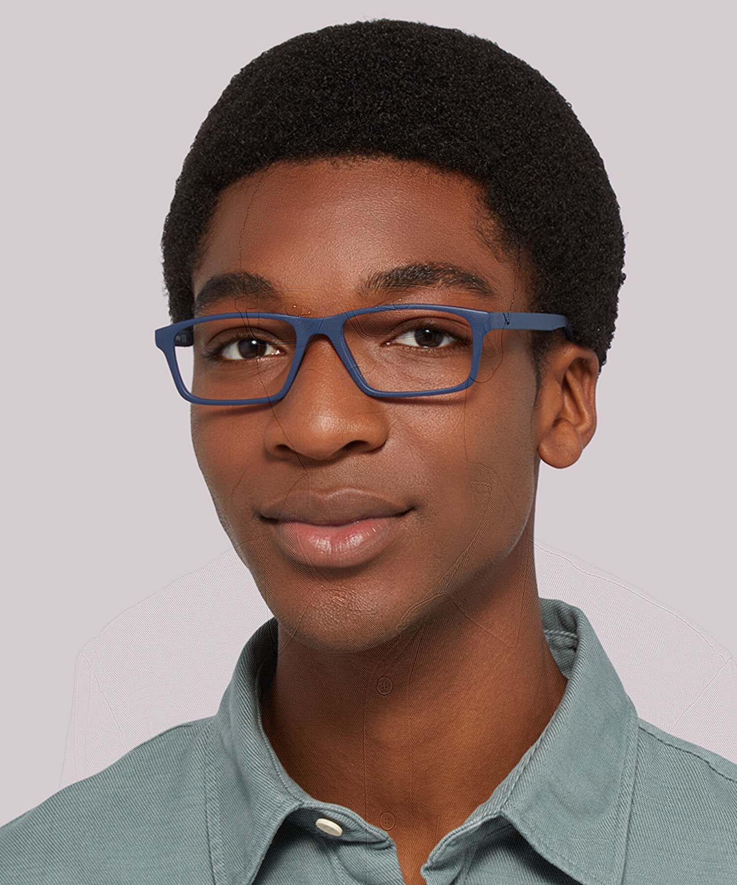 EA3213 Matte Blue PlasticEyeglass Frames for Men for Glasses Direct