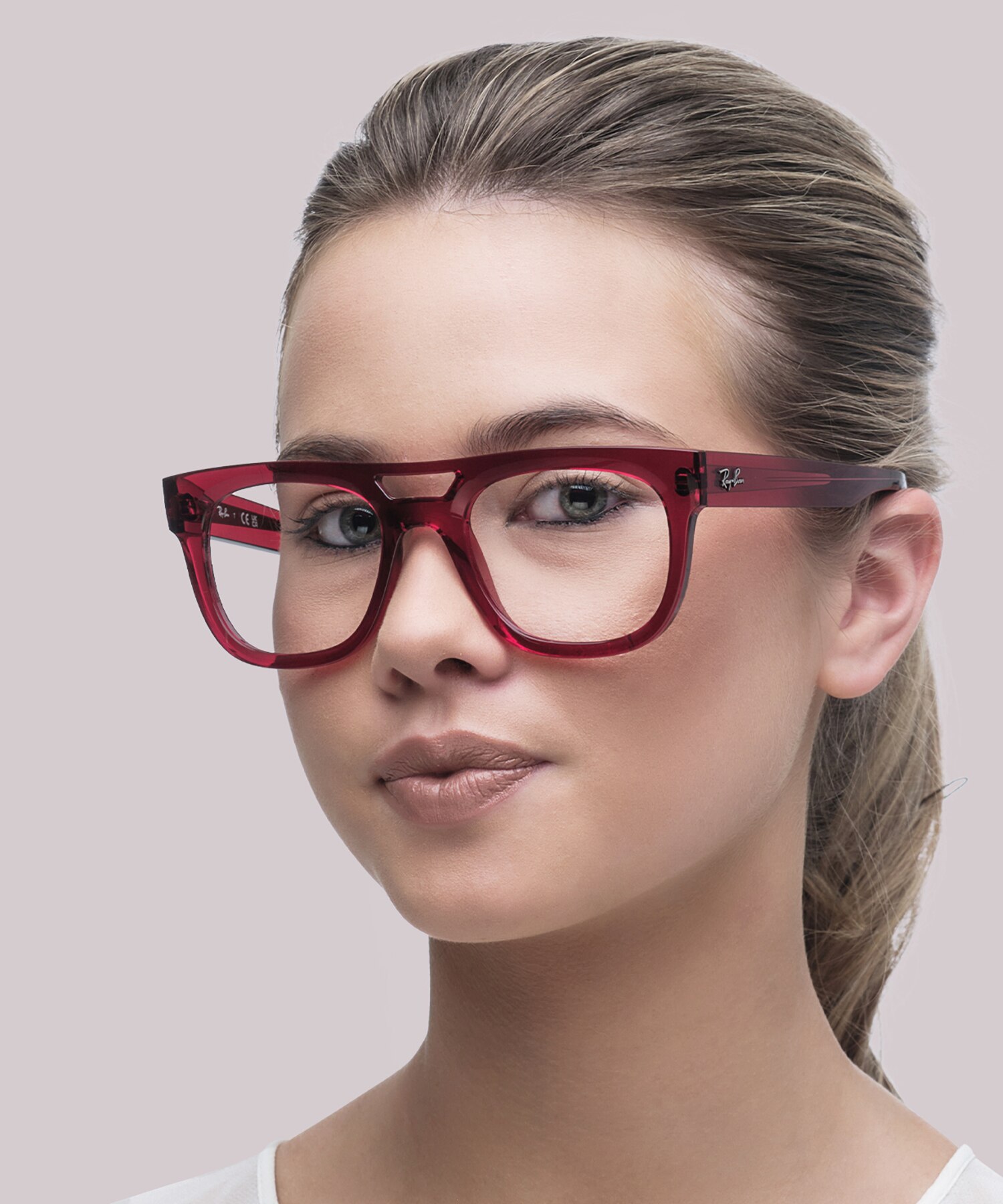 Lloyd Optics Bio-Based Transparent Red PlasticEyeglass Frames for Women for Glasses Direct