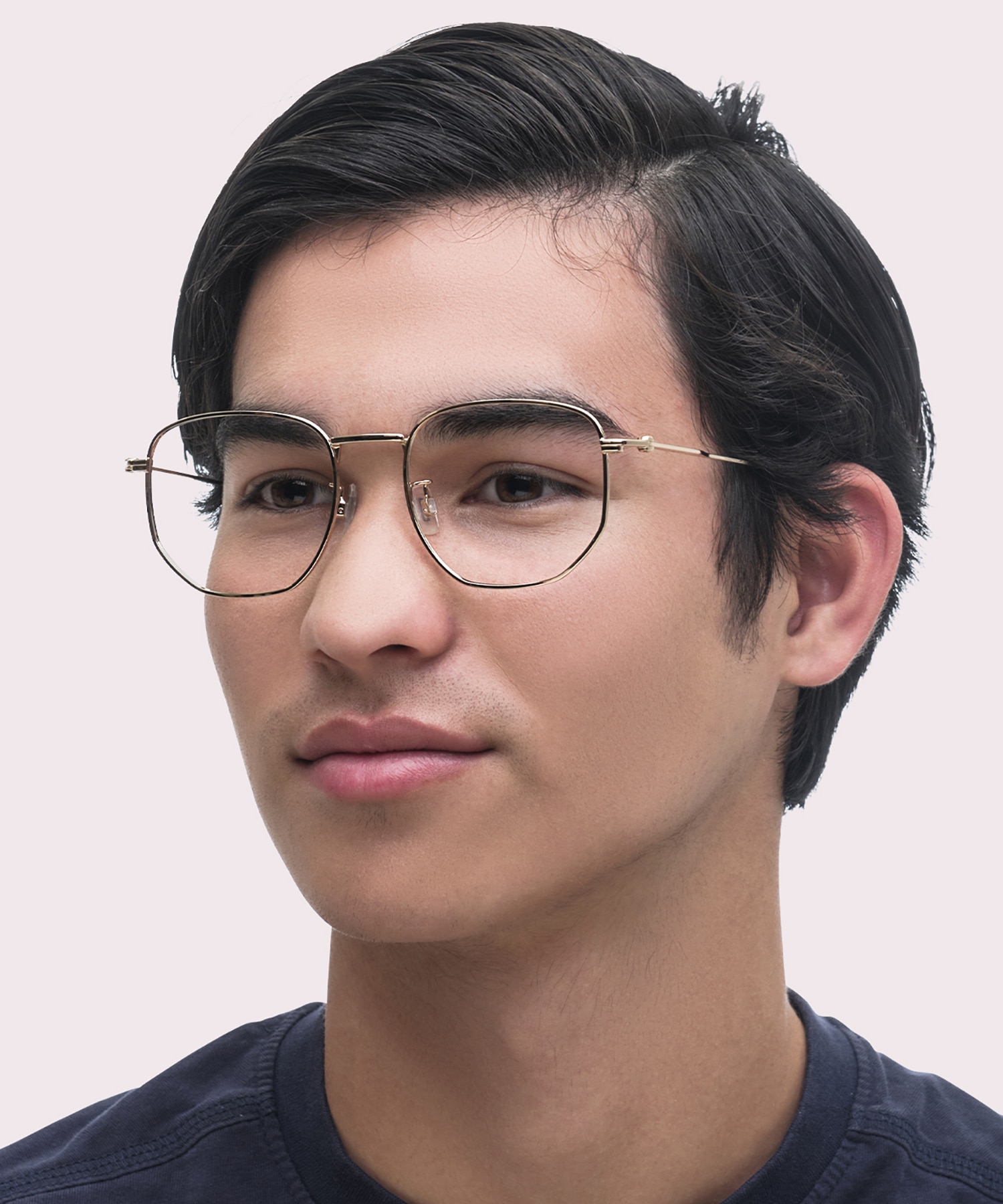 TJ 0076 Gold MetalEyeglass Frames for Men for Glasses Direct
