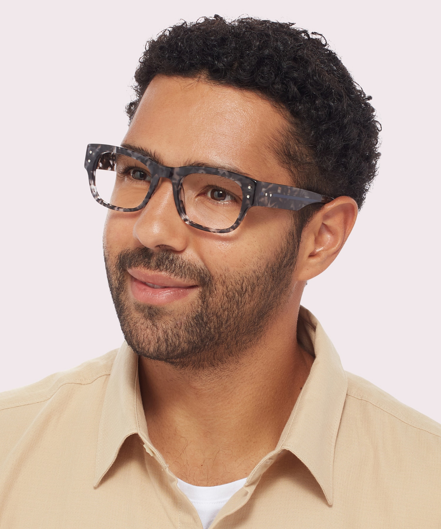 Flynn Dark Grey Havana AcetateEyeglass Frames for Men for Glasses Direct