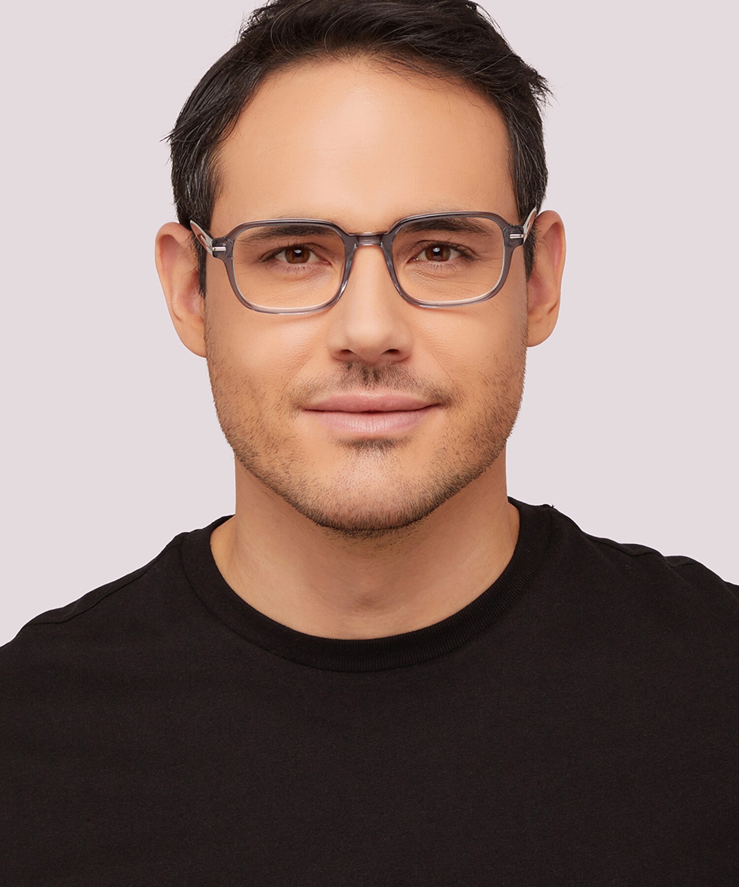 Dollis Shiny Grey Crystal AcetateEyeglass Frames for Men for Glasses Direct