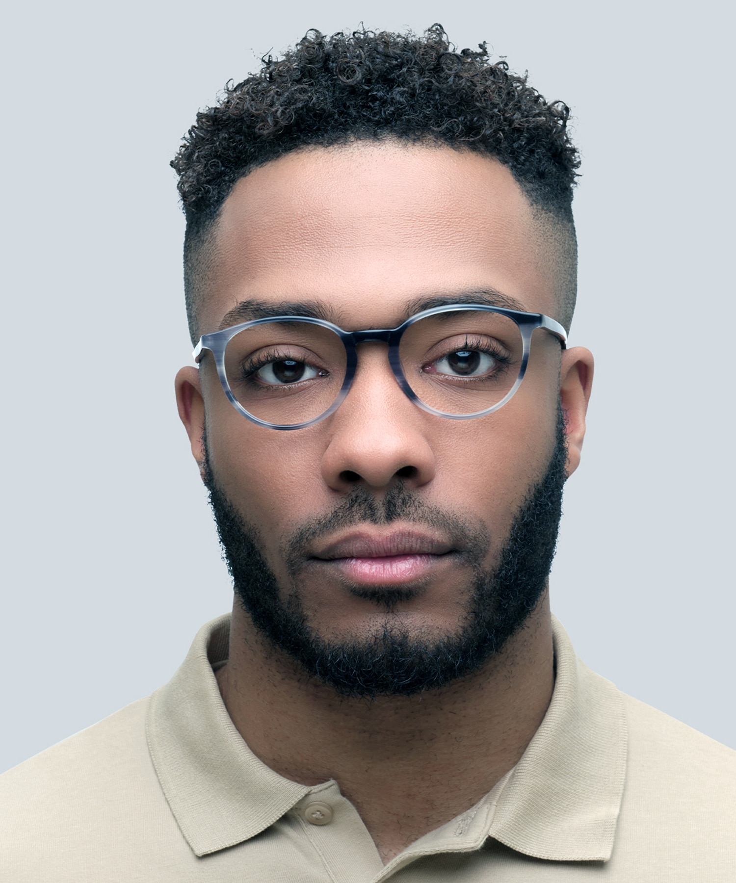 Luna1 Navy Striation AcetateEyeglass Frames for Men for Glasses Direct