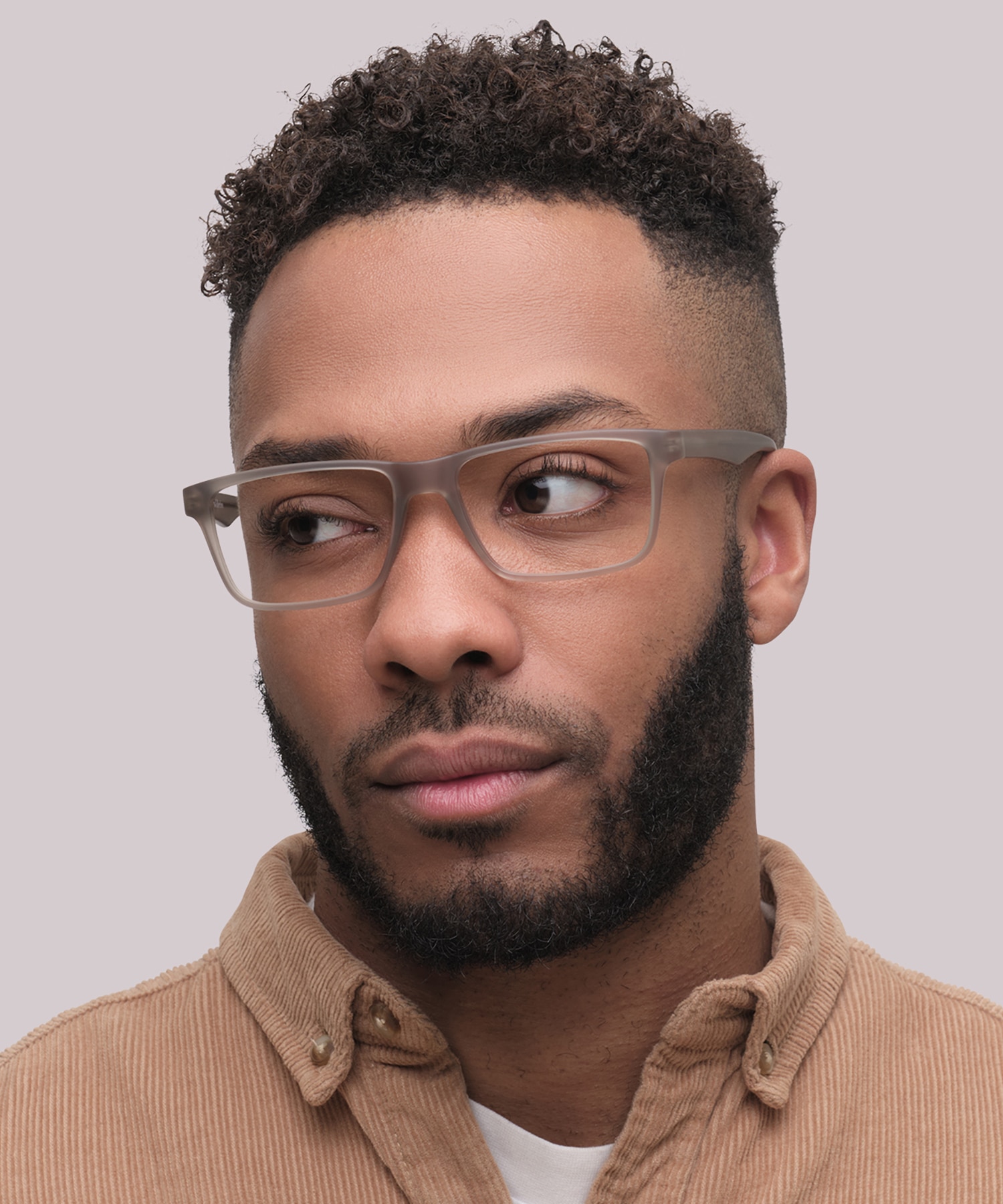 Henry Matte Light Grey PlasticEyeglass Frames for Men for Glasses Direct