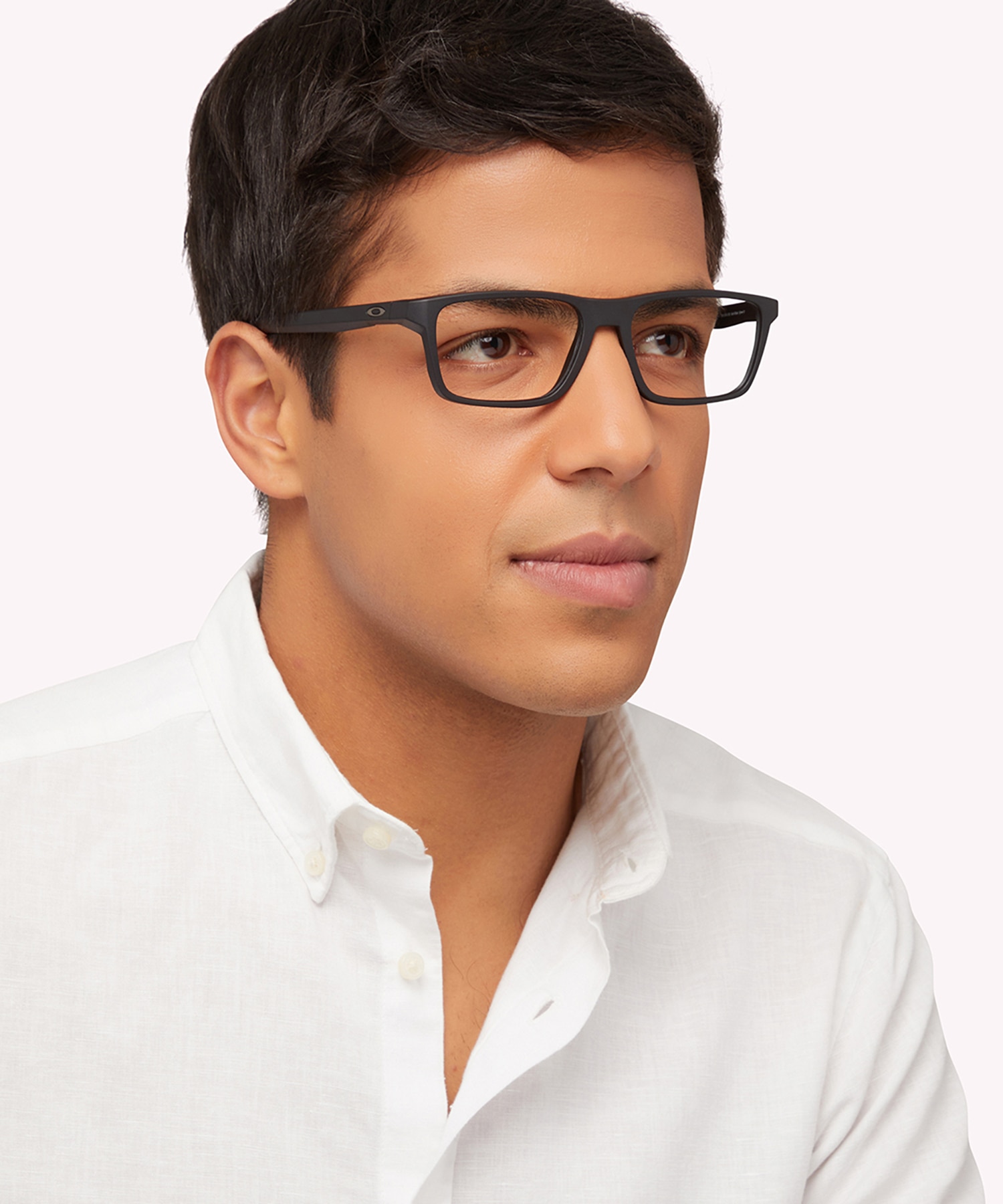 Port Bow Satin Black PlasticEyeglass Frames for Men for Glasses Direct
