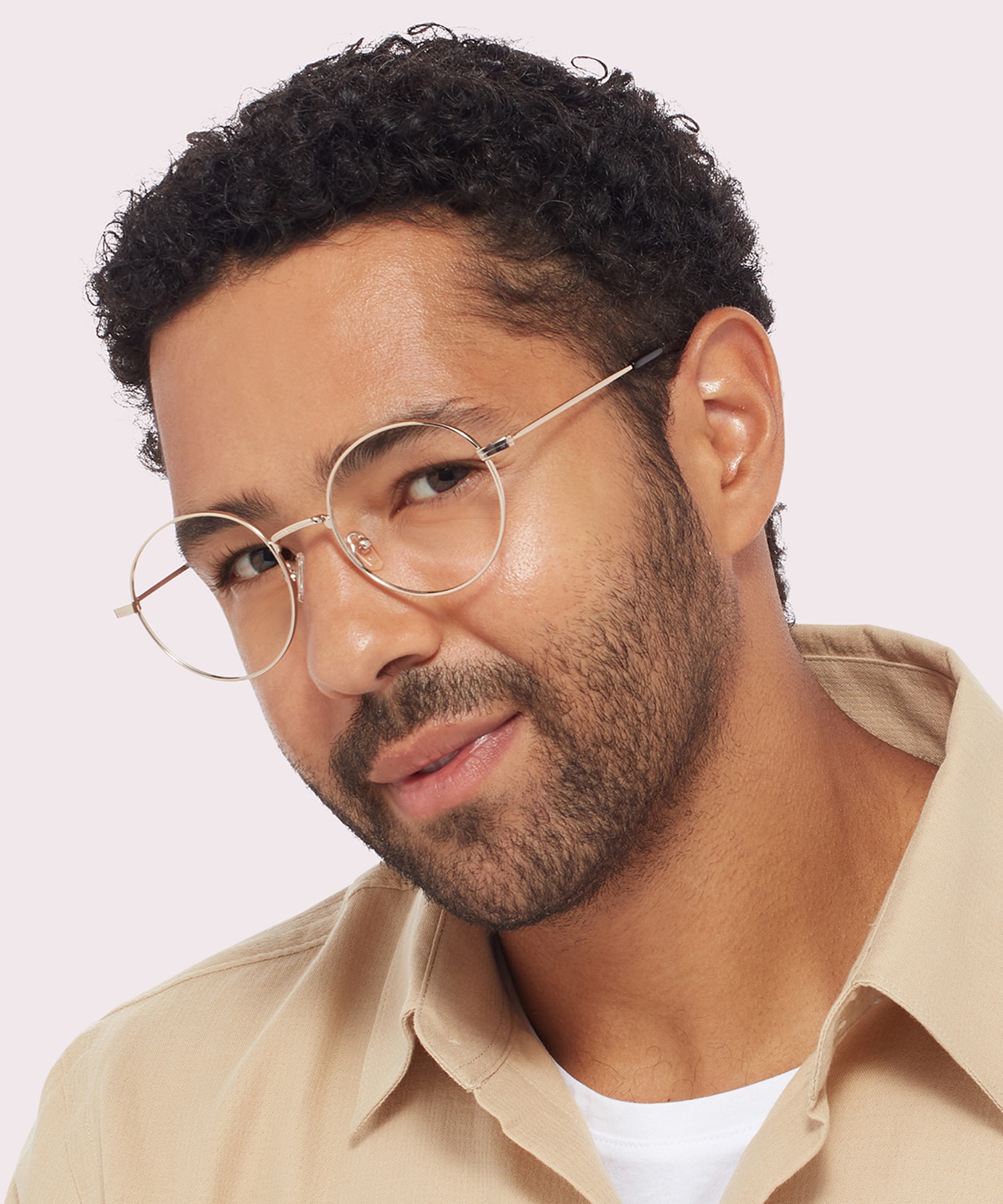 Everly Shiny Gold MetalEyeglass Frames for Men for Glasses Direct