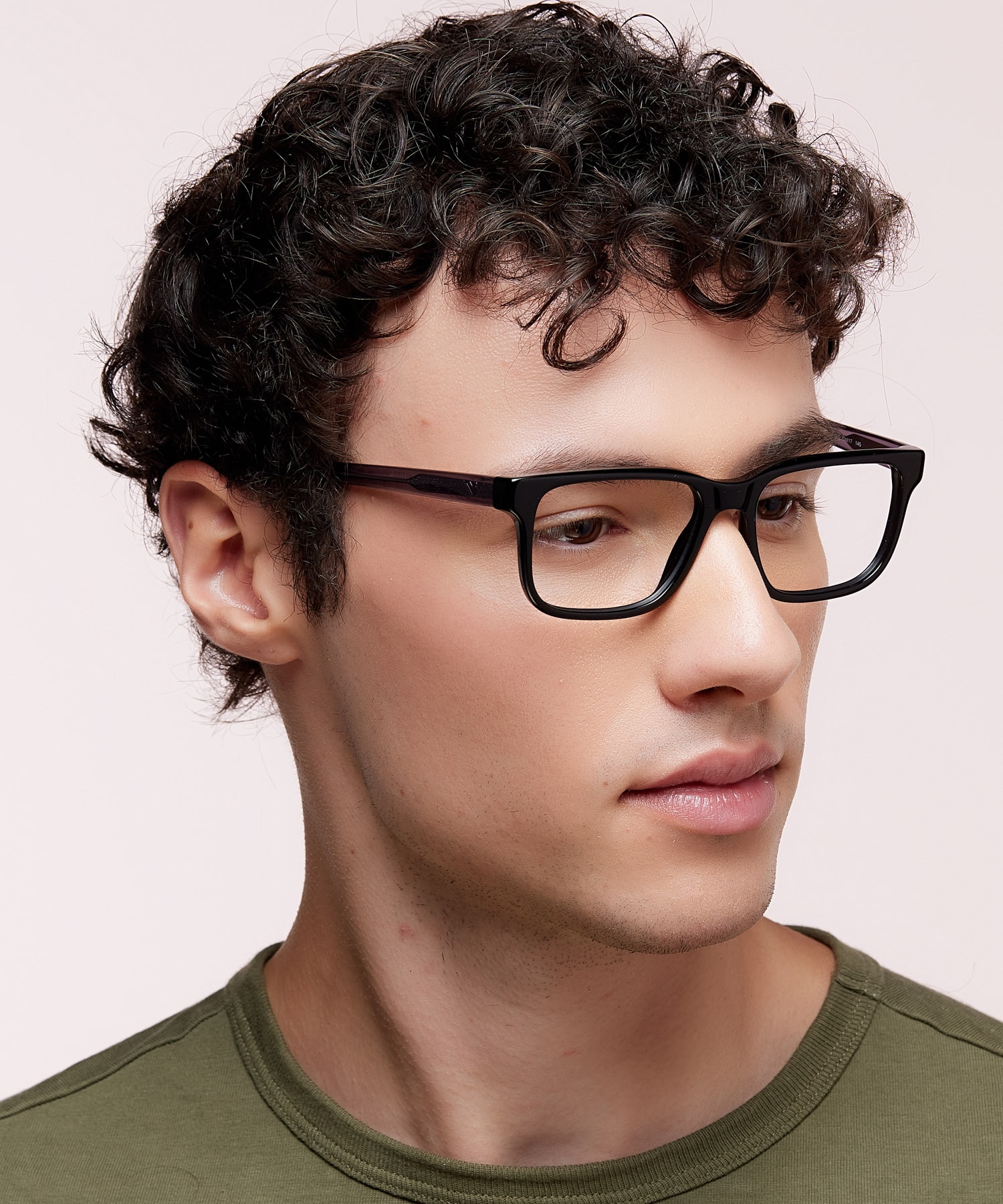 EA3218 Black AcetateEyeglass Frames for Men for Glasses Direct