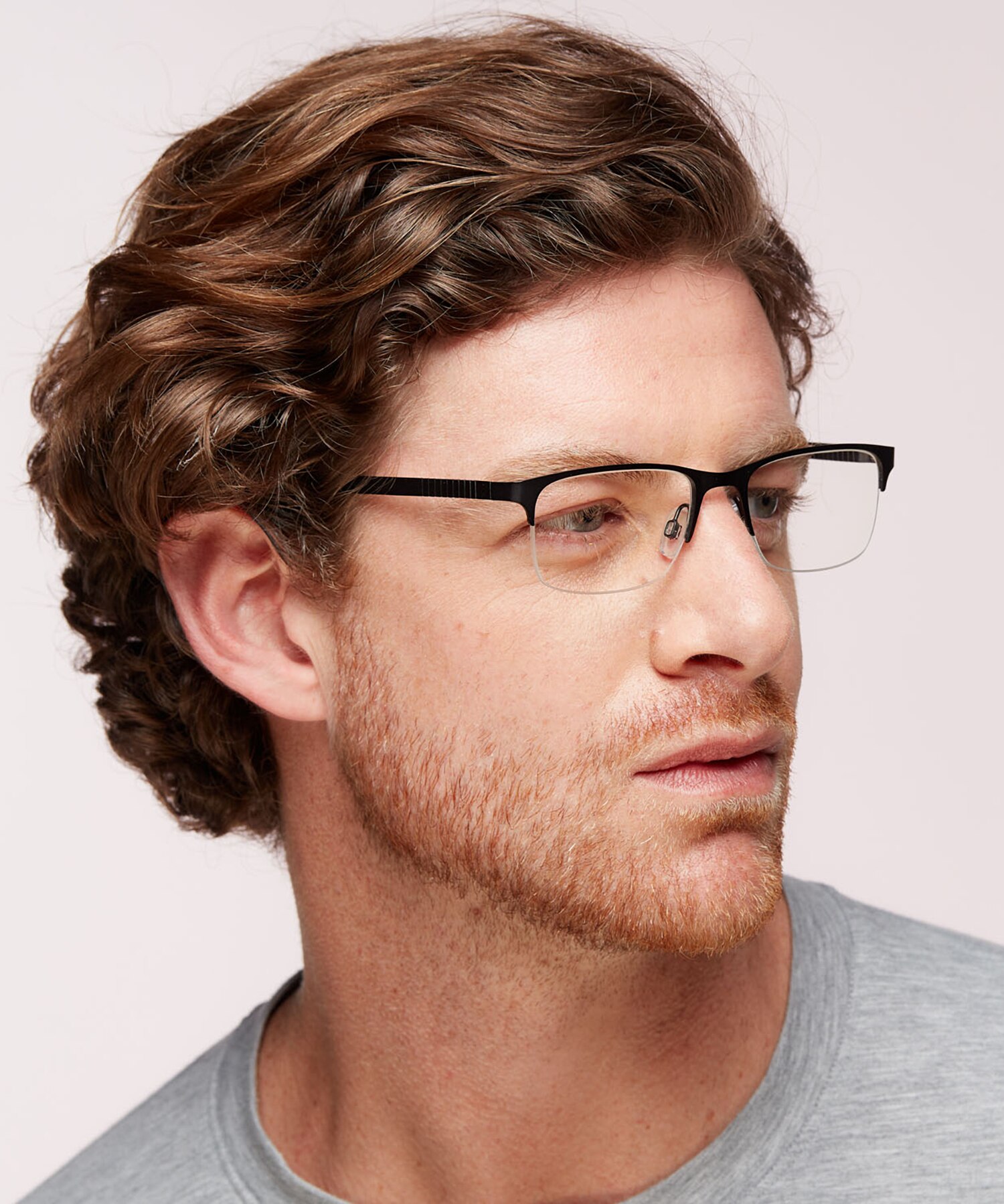 CPO 3533 Black MetalEyeglass Frames for Men for Glasses Direct