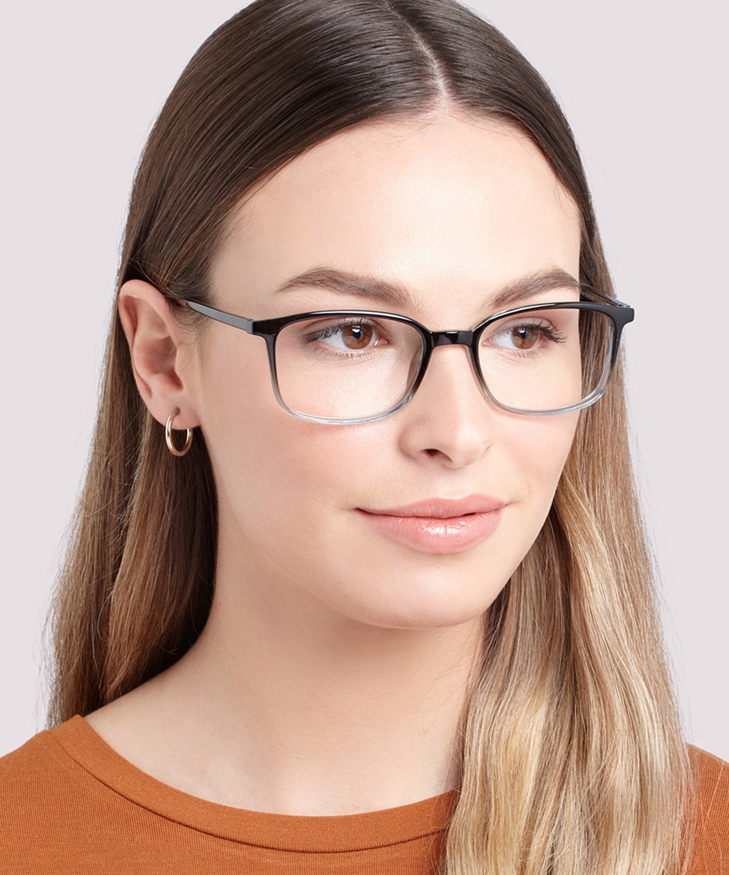 Ashlyn Gradient Grey PlasticEyeglass Frames for Women for Glasses Direct