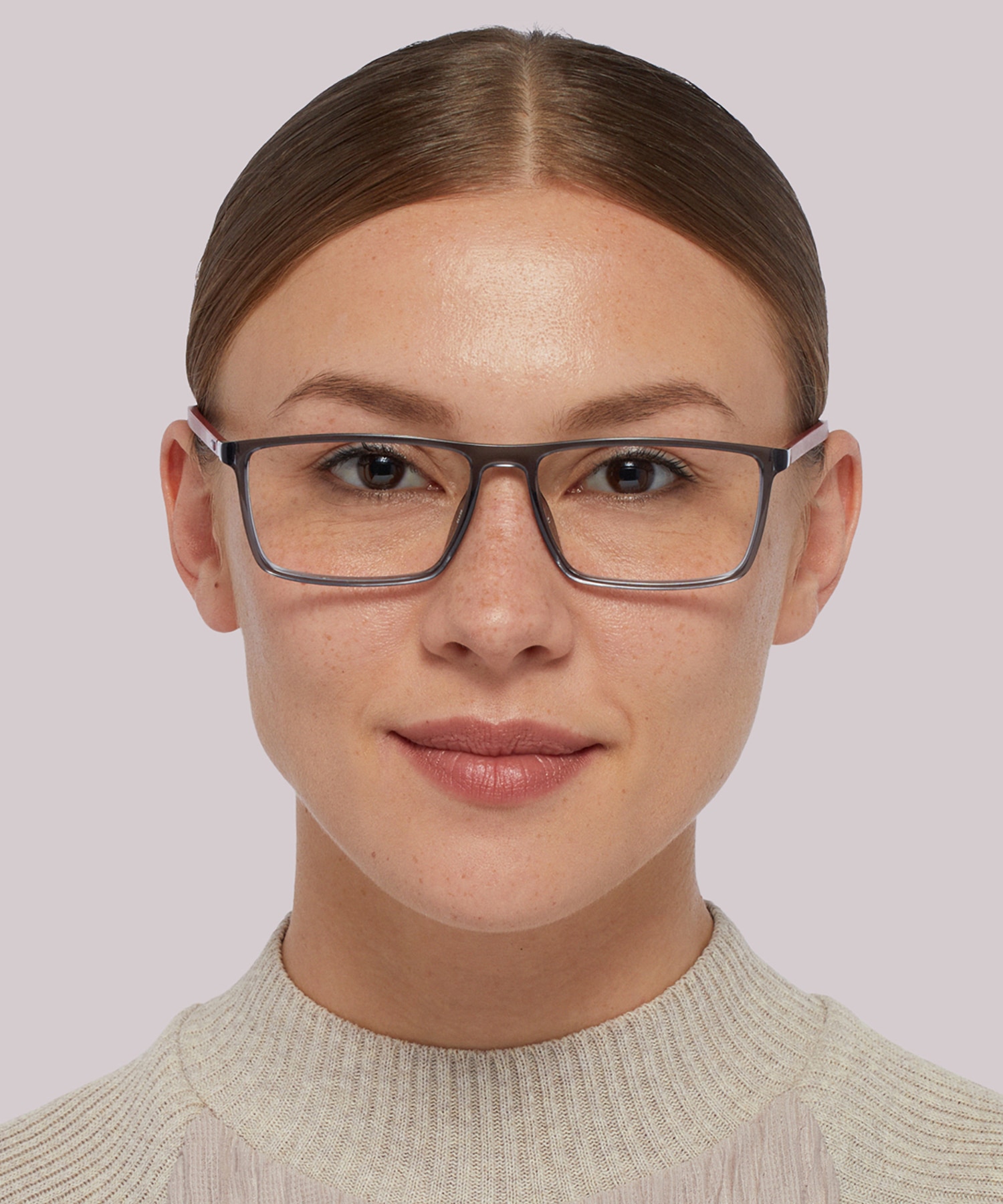 TJ 0019 Grey PlasticEyeglass Frames for Women for Glasses Direct
